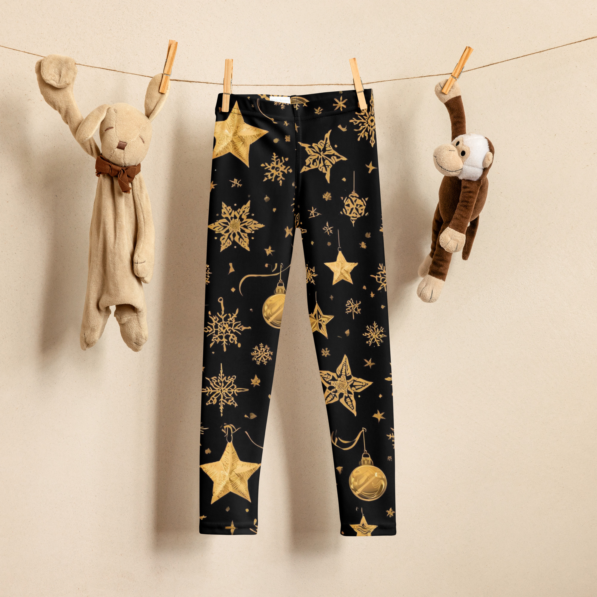 Golden Glam Holiday Child Legging