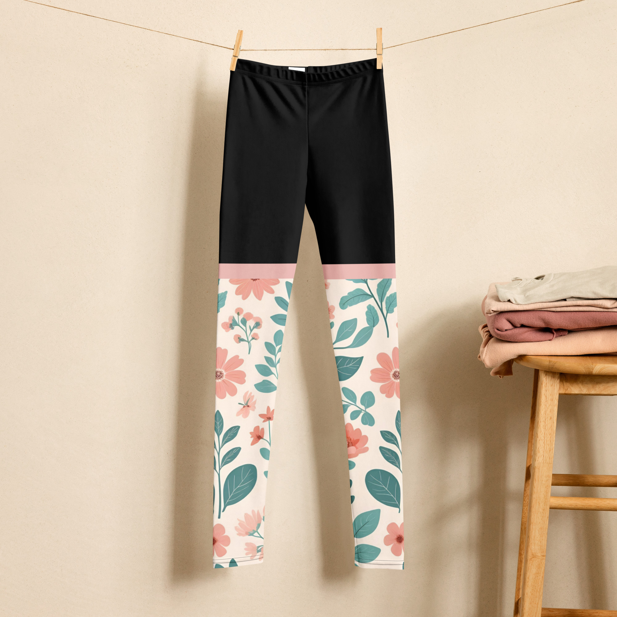 Floral Youth Legging Black
