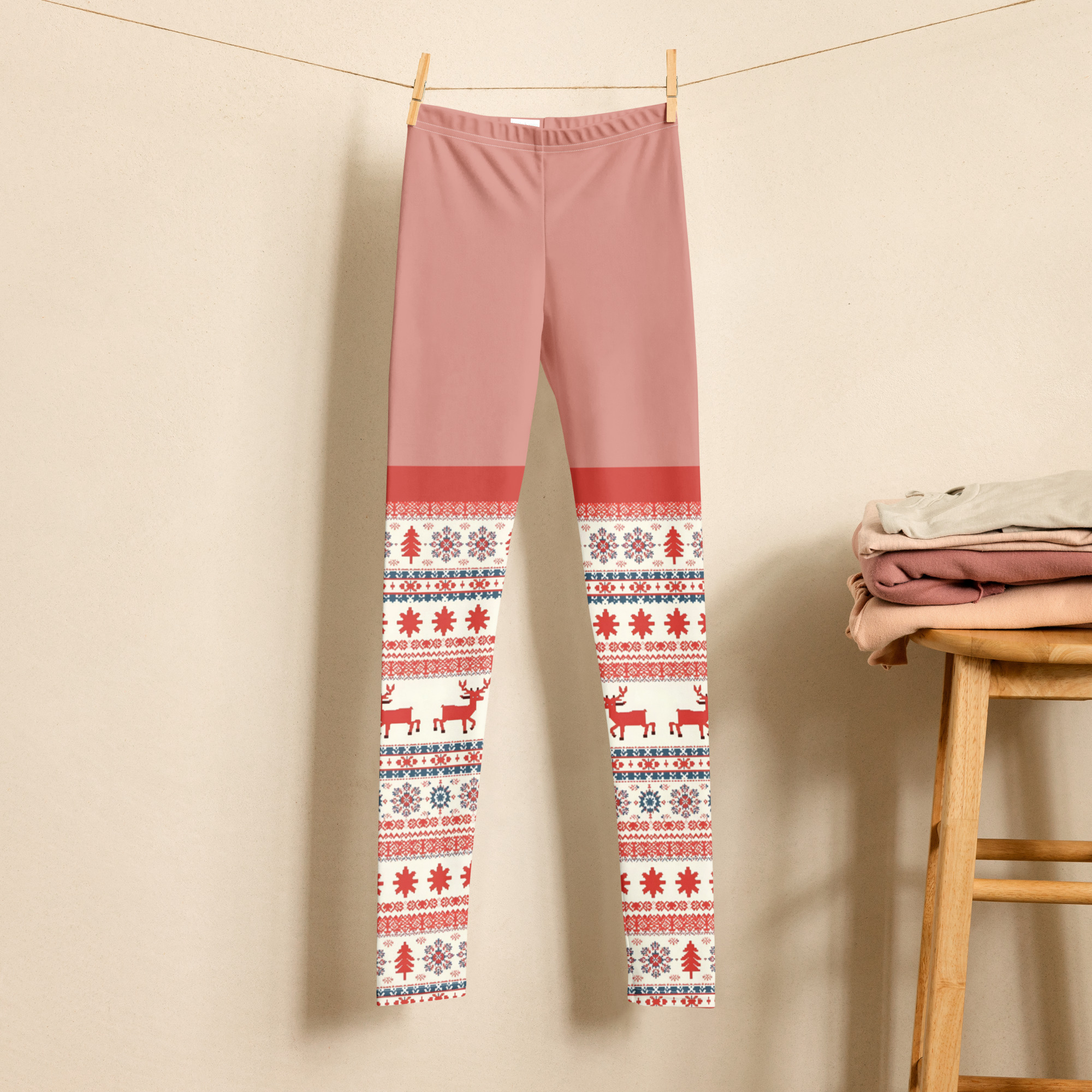 Nordic Knitted Look Youth Legging