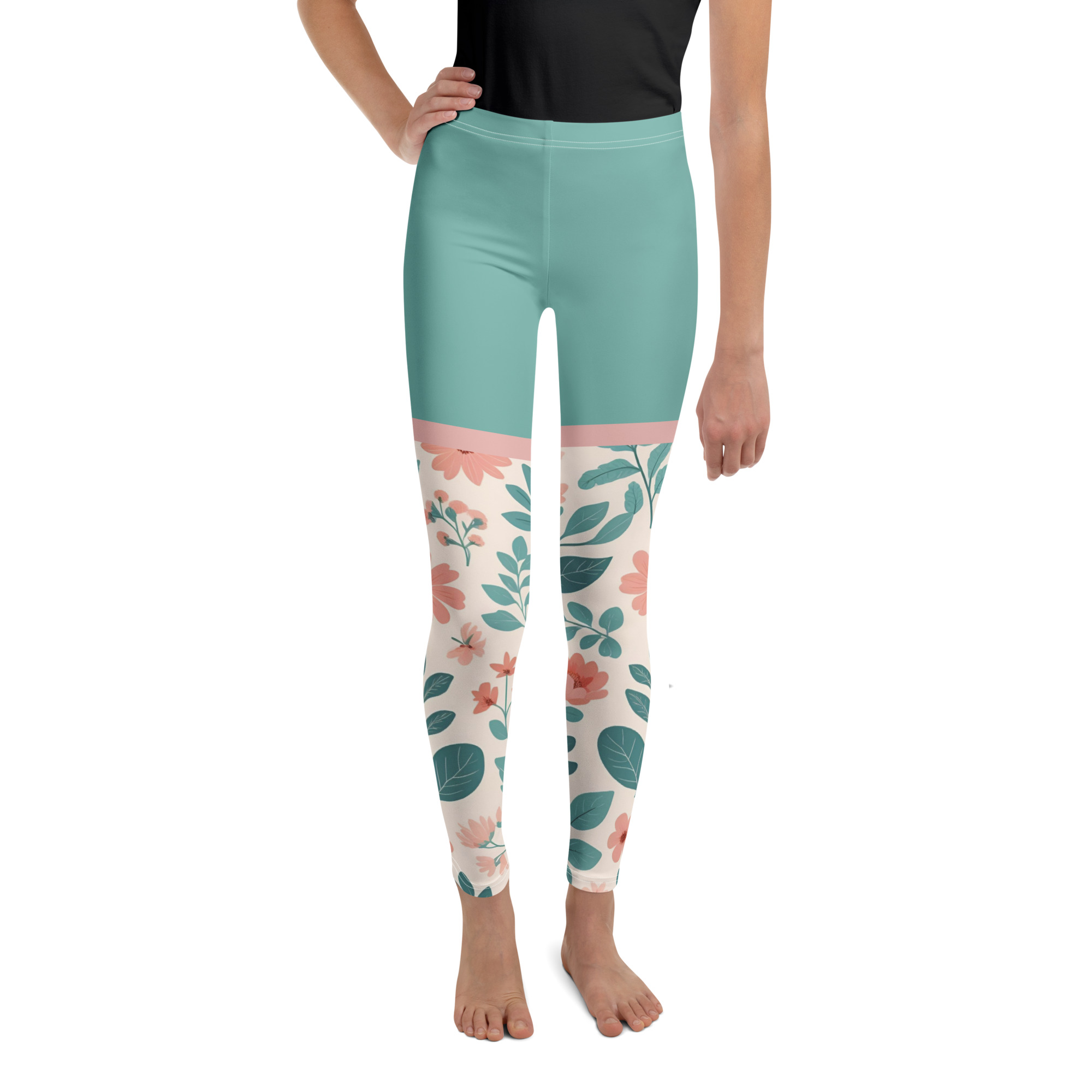 Floral youth Legging Turquoise