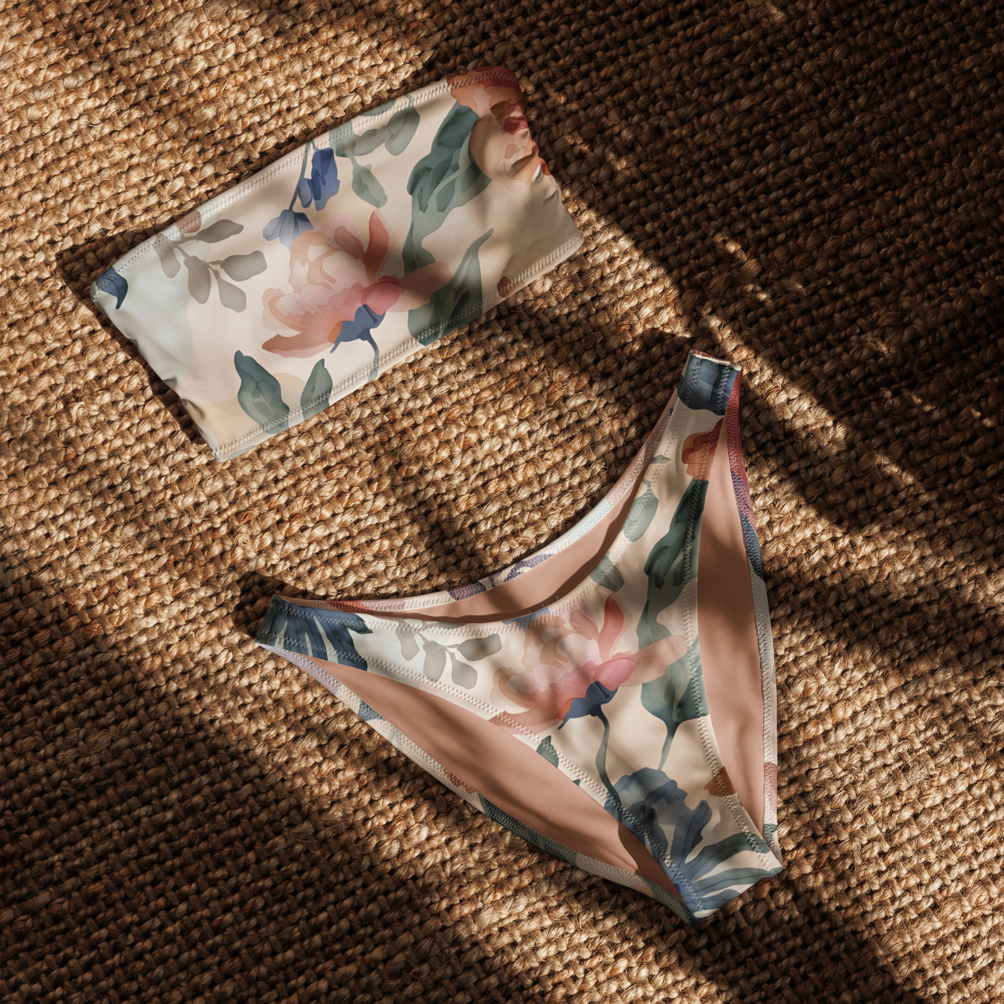 Recycled bandeau bikini