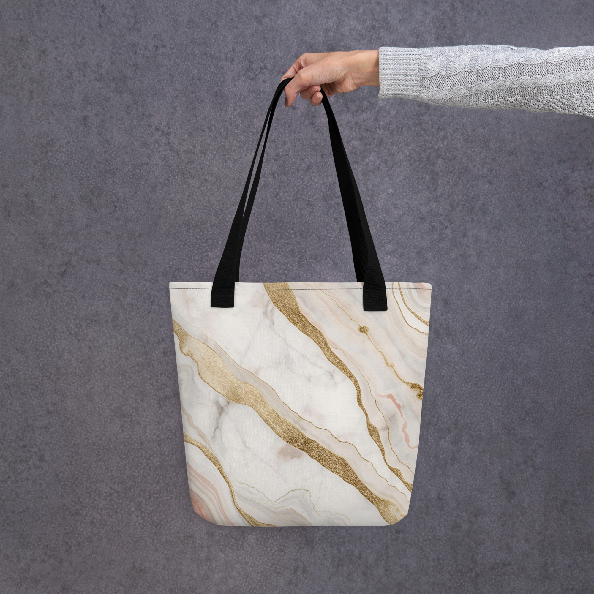 Marble Elegance Tote Bag