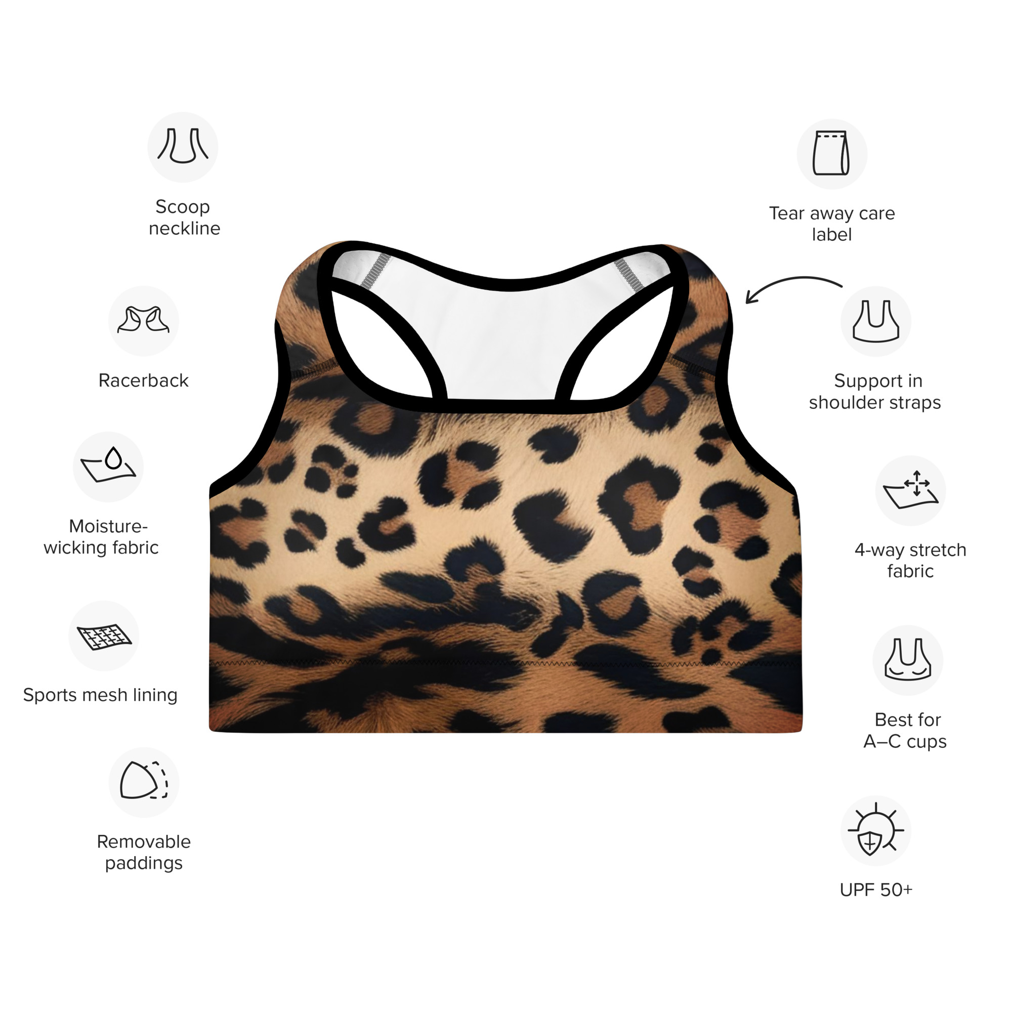 Leopard Sports Bra