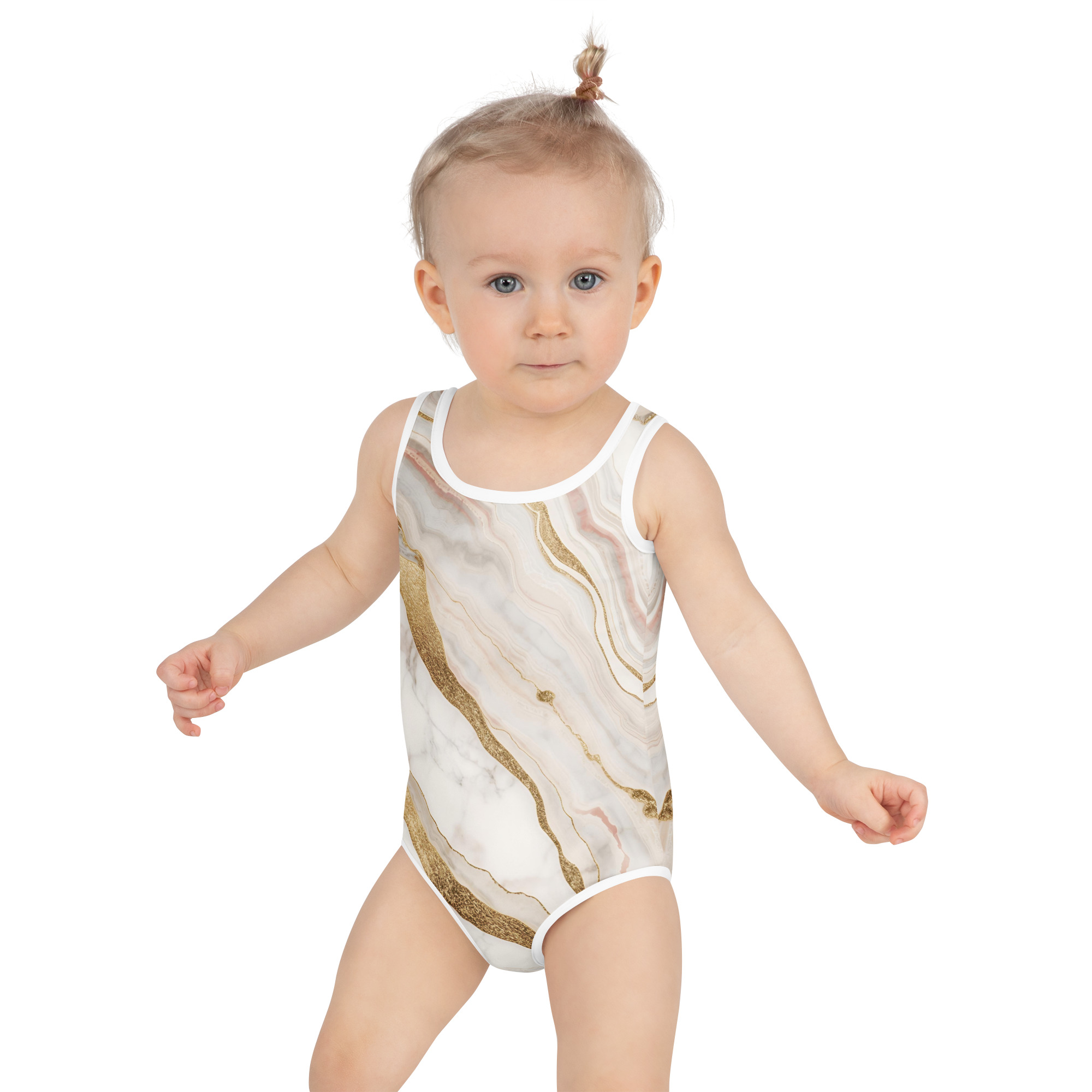 Marble Elegance Kids Swimsuit