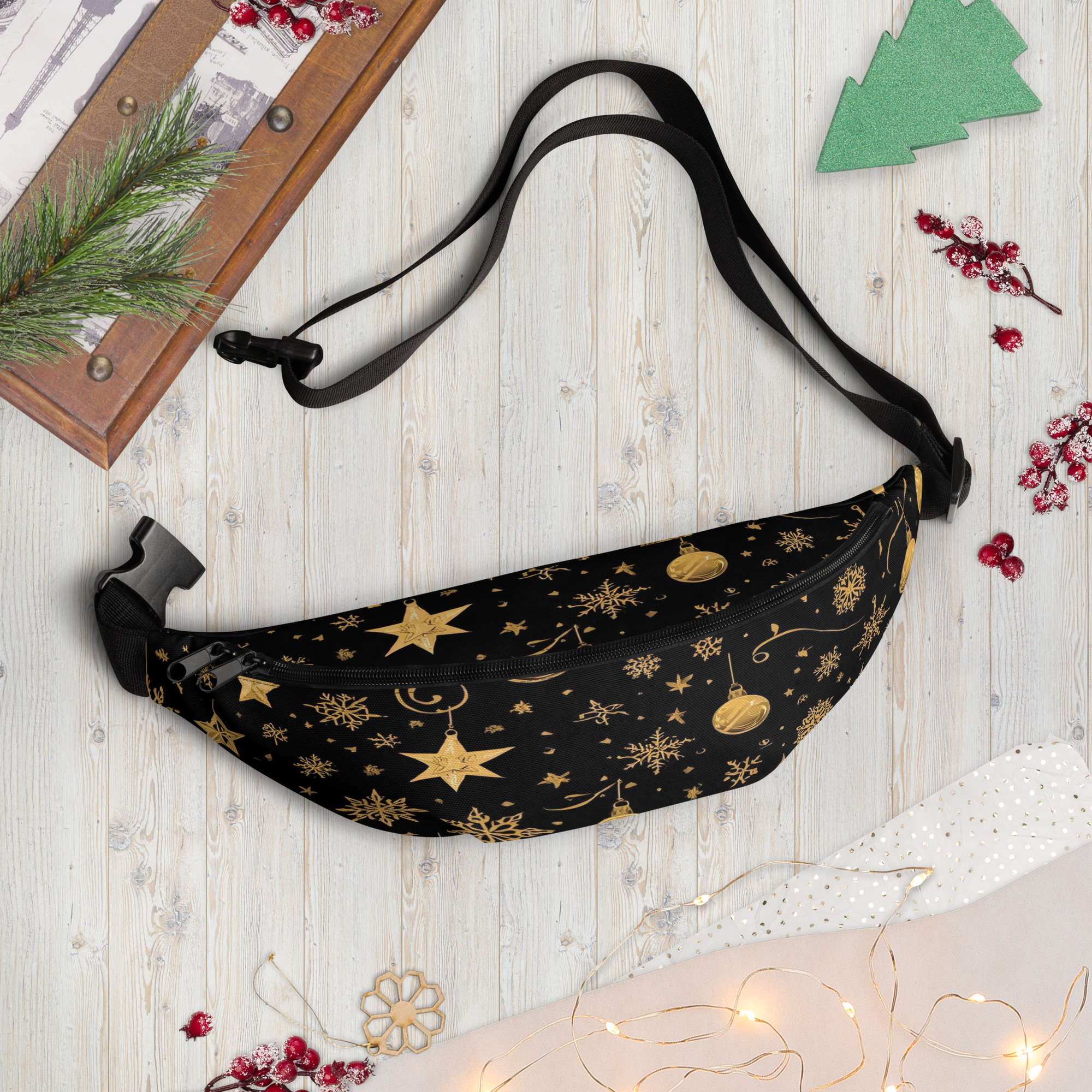 Golden Glam Holiday Waist Pack
