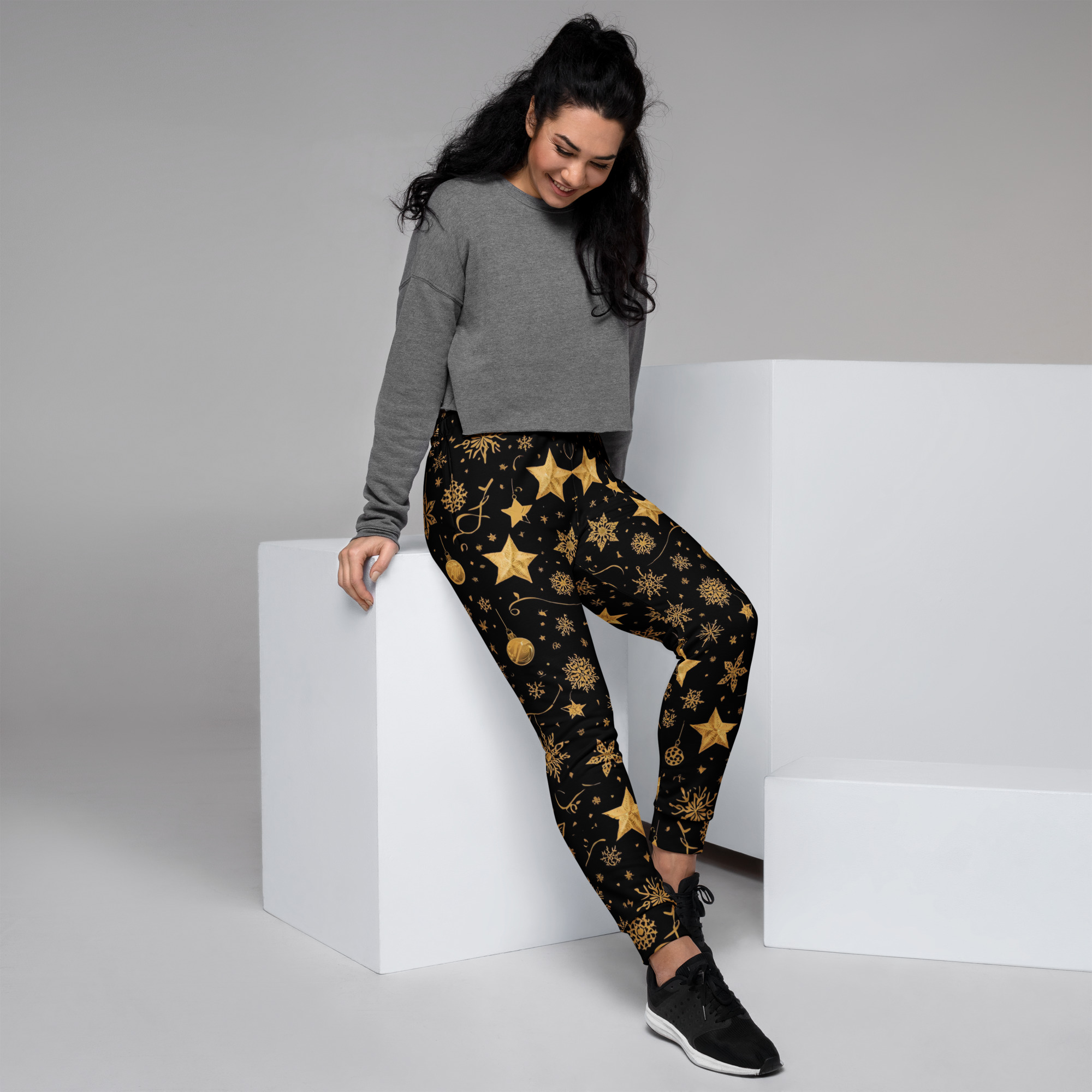 Golden Glam Holiday Jogger