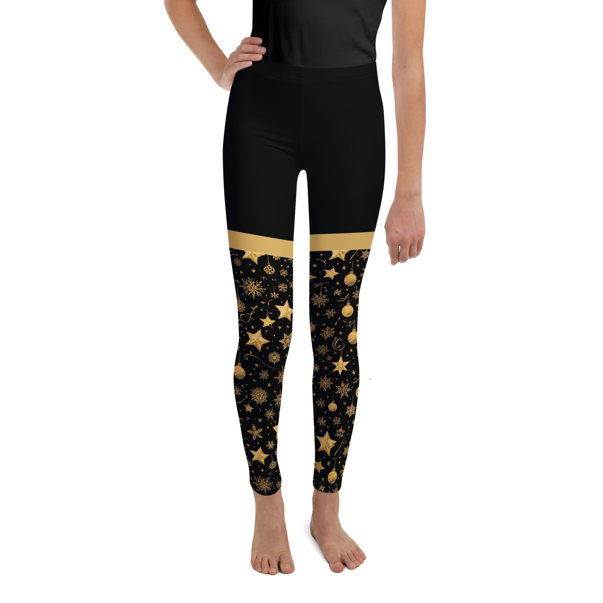 Golden Glam Holiday Youth Legging