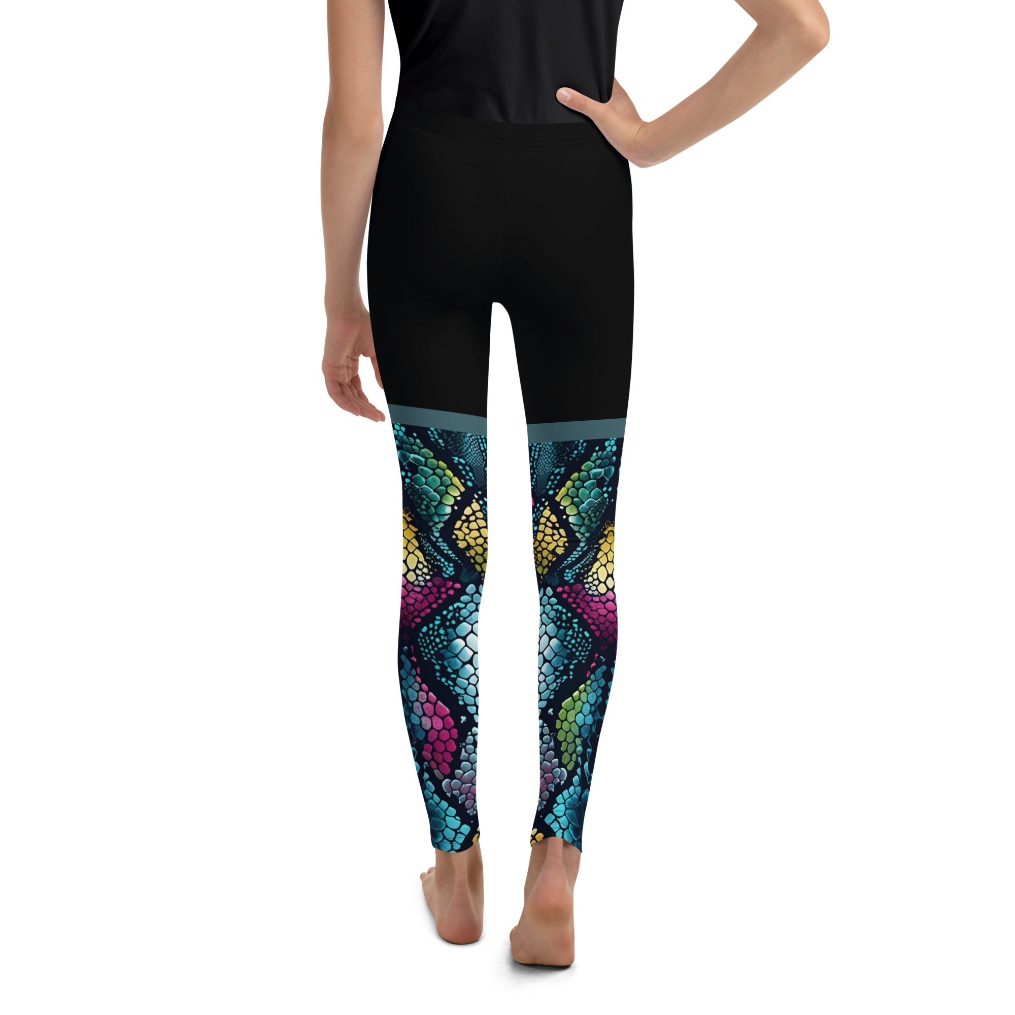 Colorful Snake Youth Legging