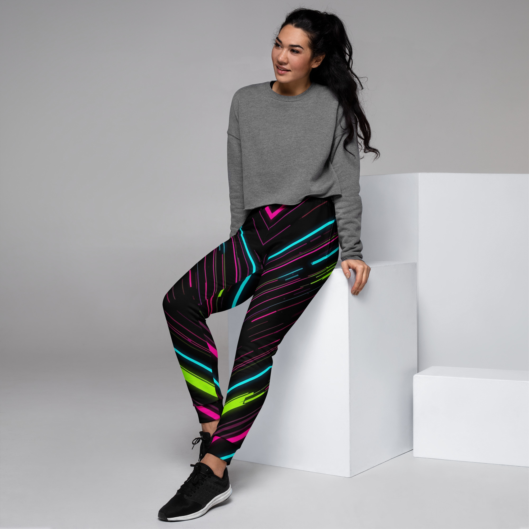Dynamic Neon Lines Jogger