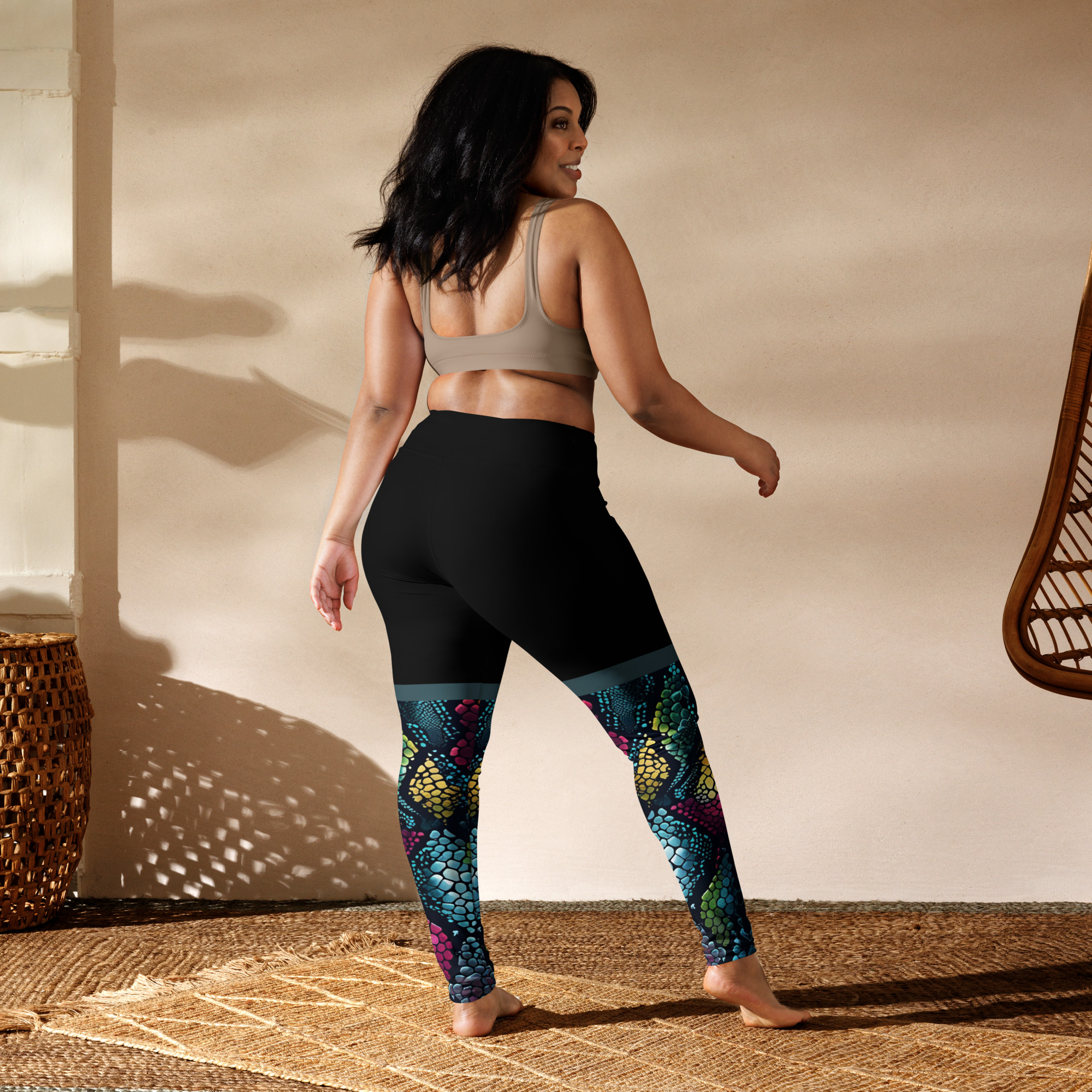 Colorful Snake High-Waist Legging