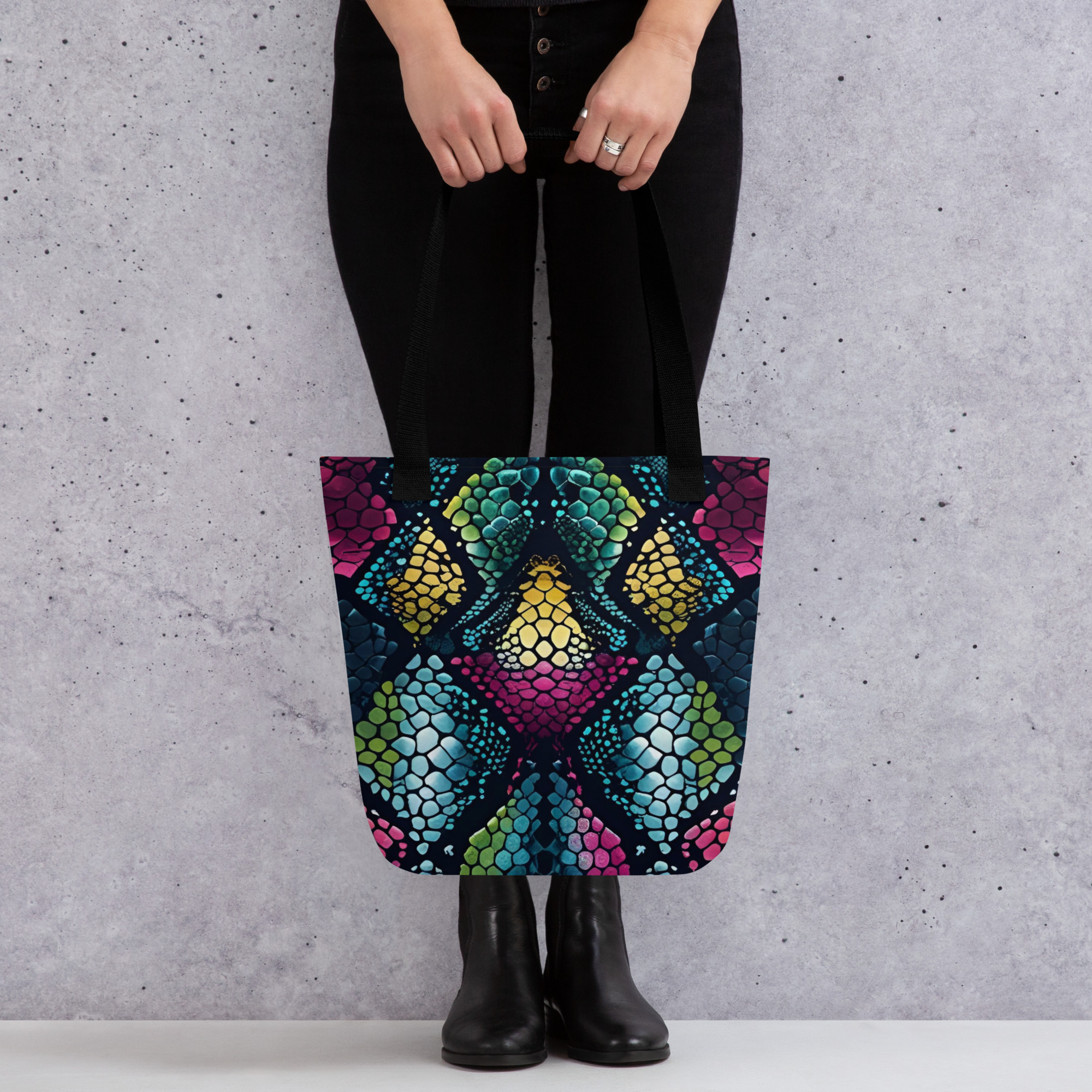 Colorful Snake Tote Bag