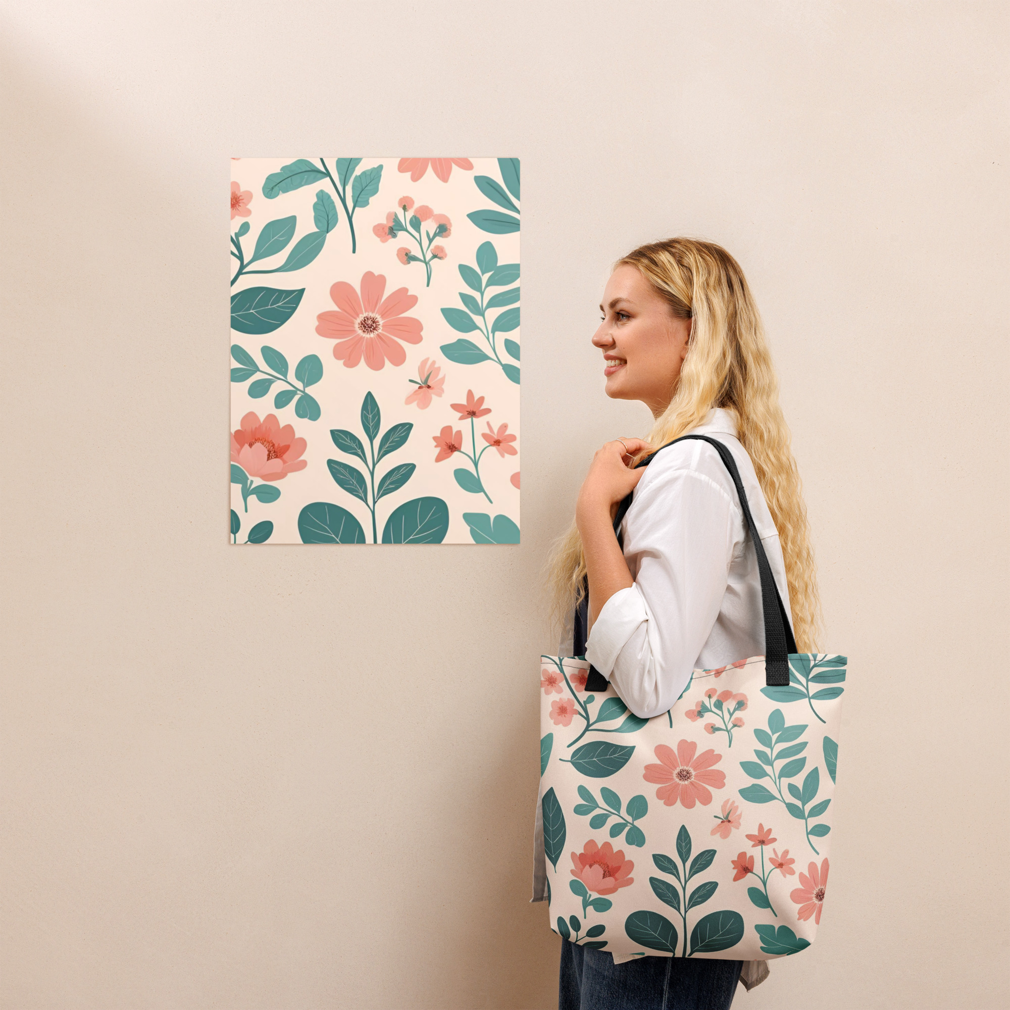Floral Tote Bag