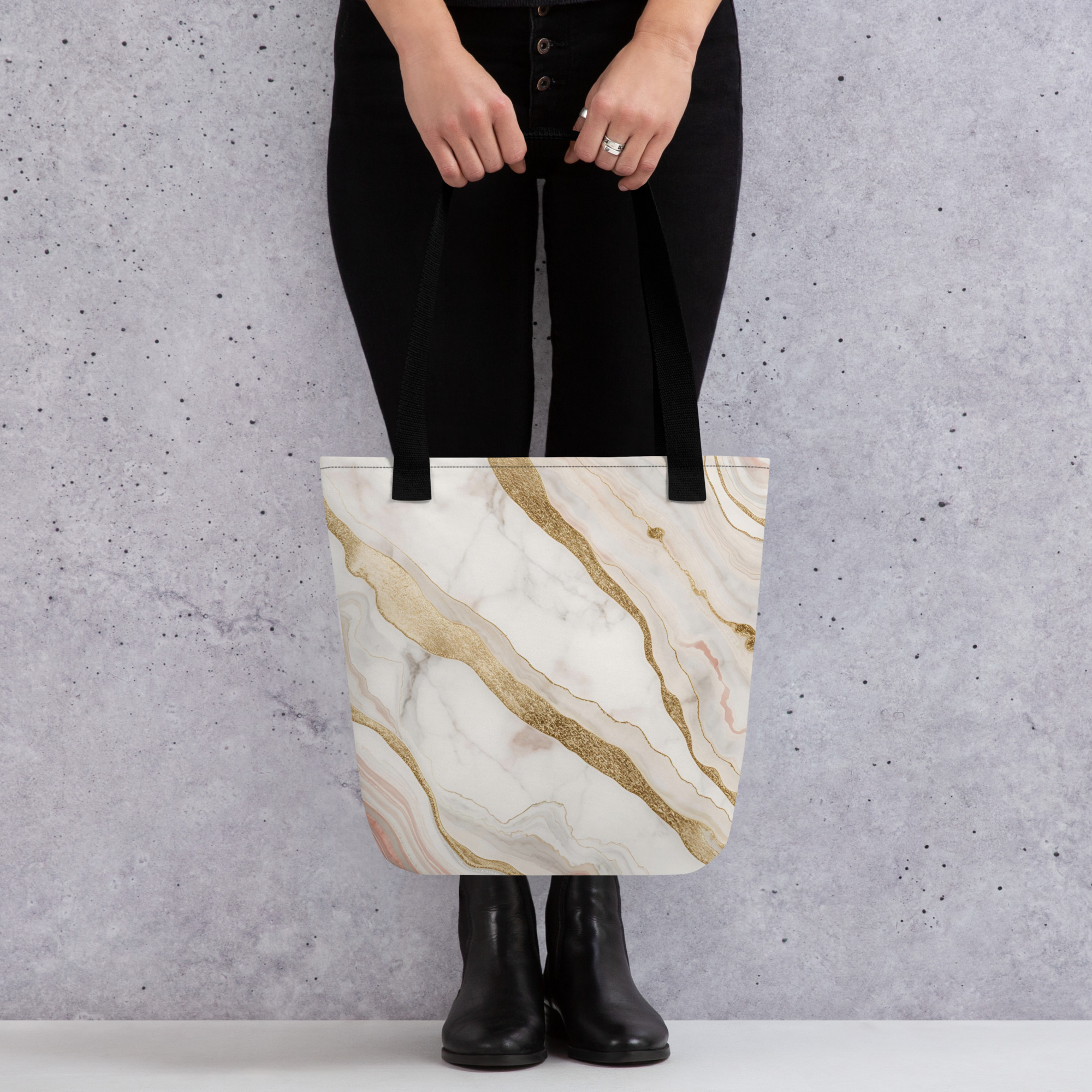 Marble Elegance Tote Bag