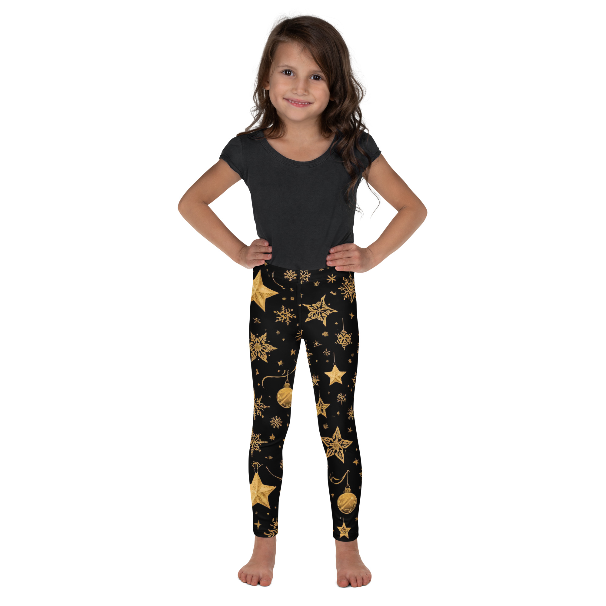 Golden Glam Holiday Child Legging