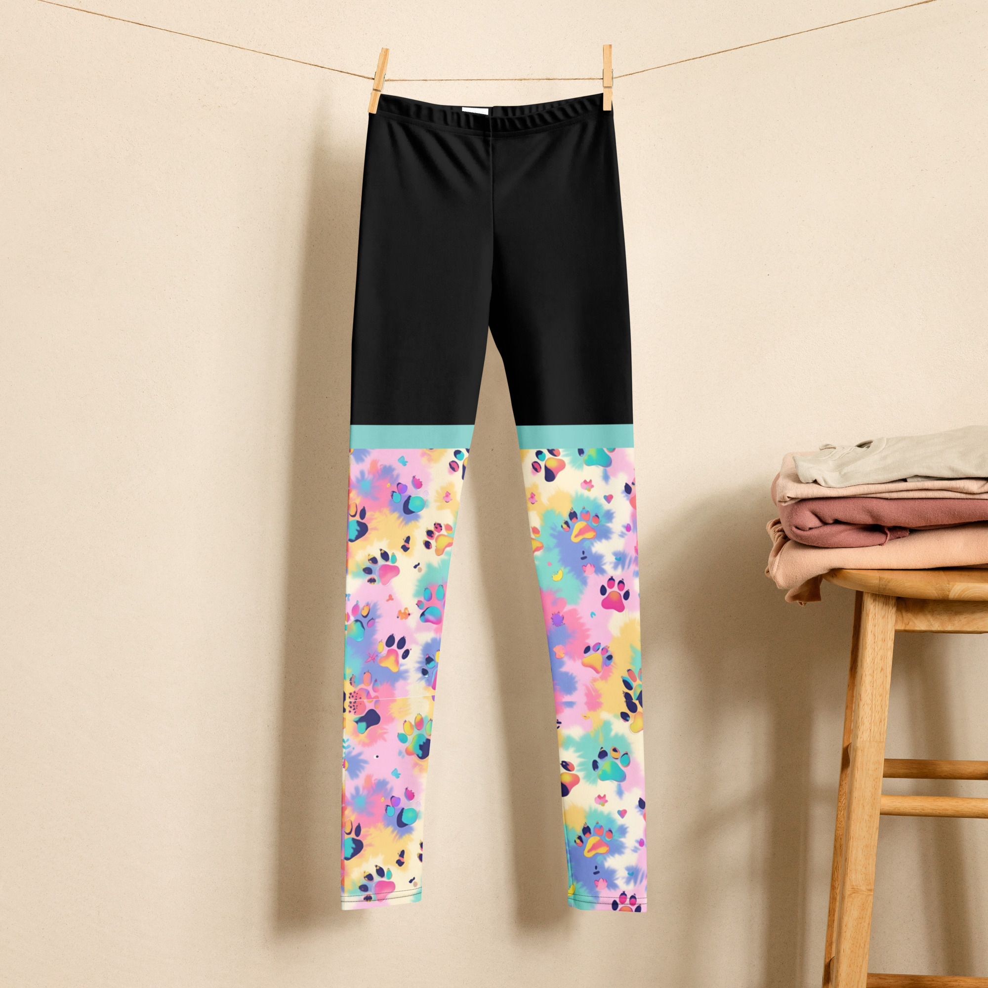 Tie Diy Paws Youth Legging