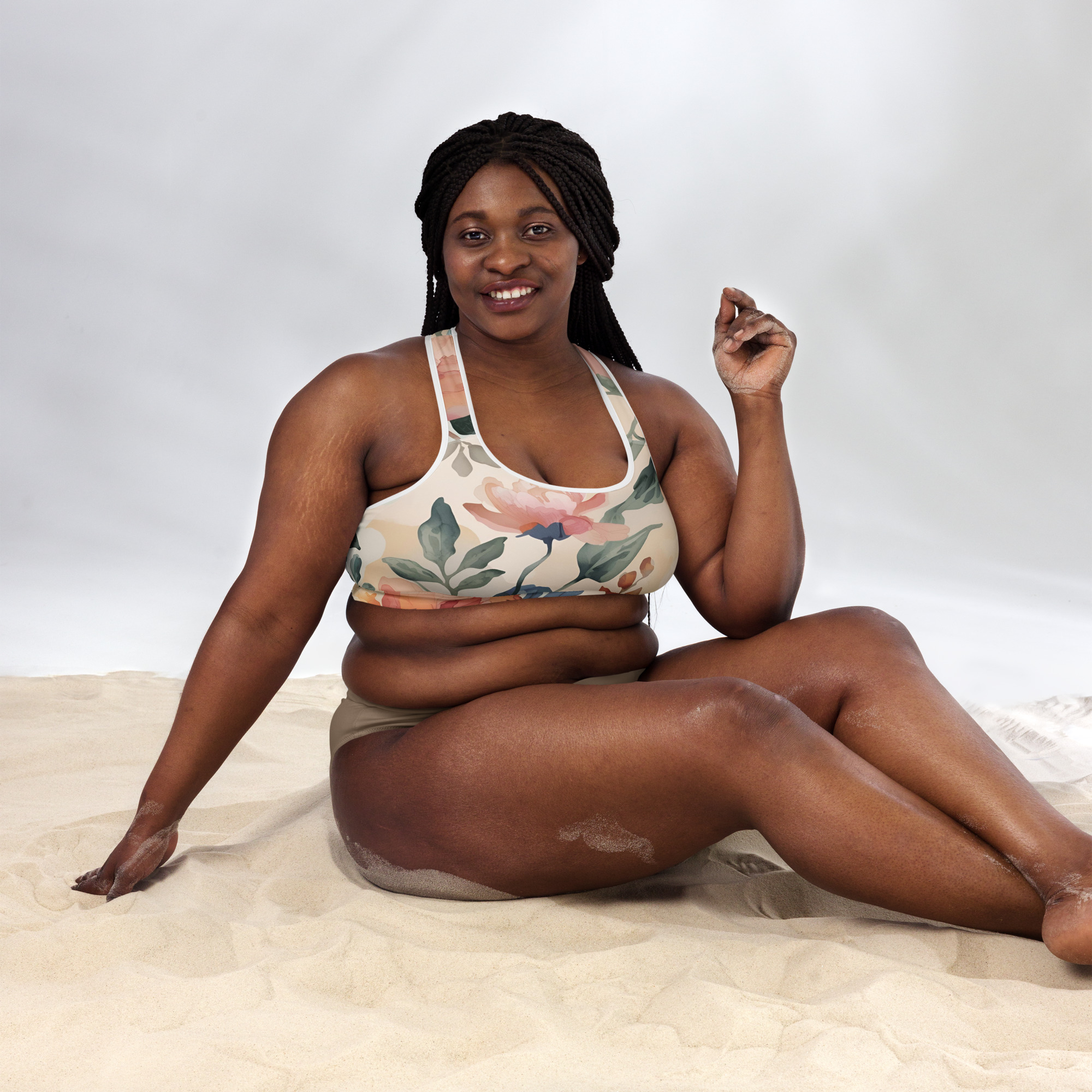 Botanical Art Sports Bra