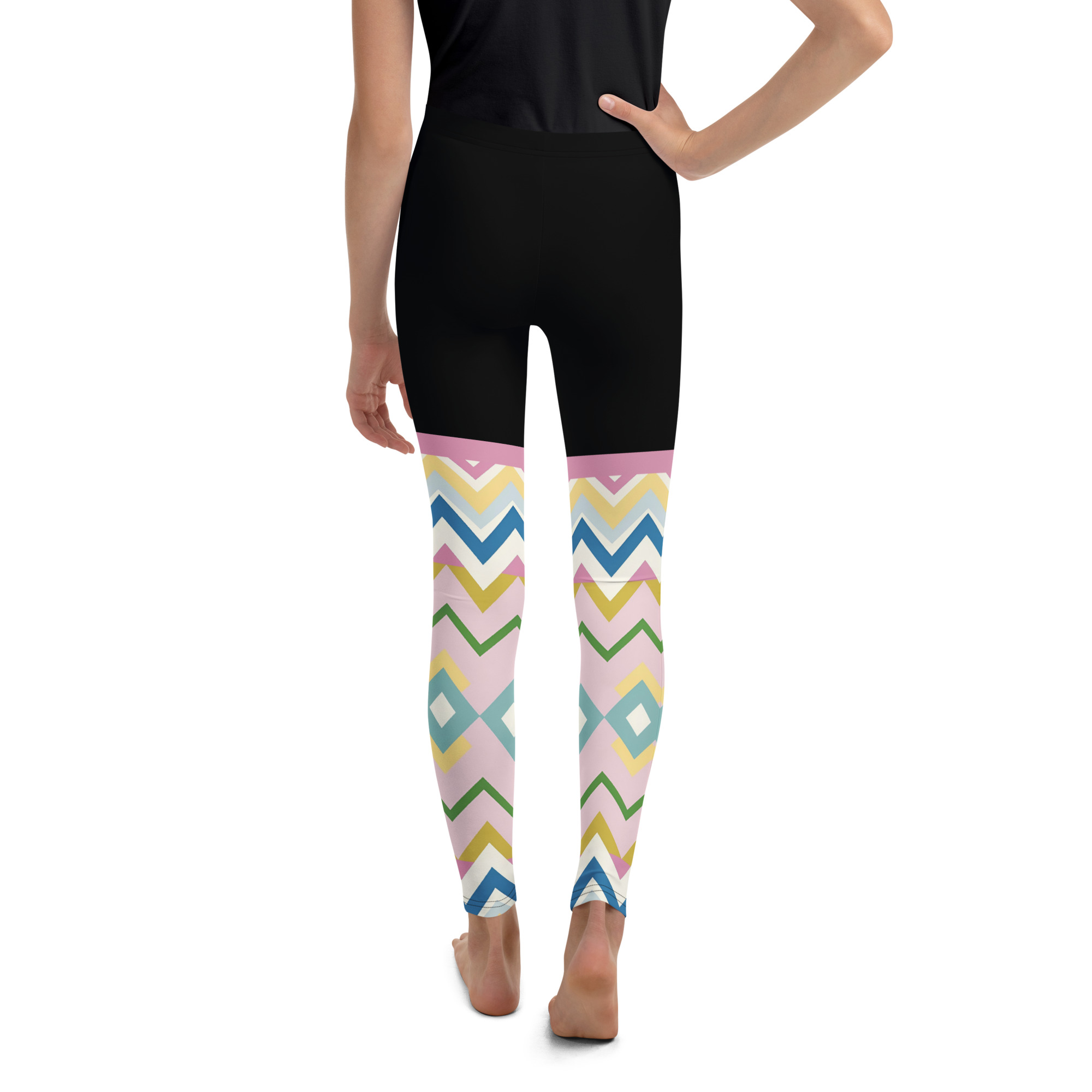 Geometric Youth Legging Black