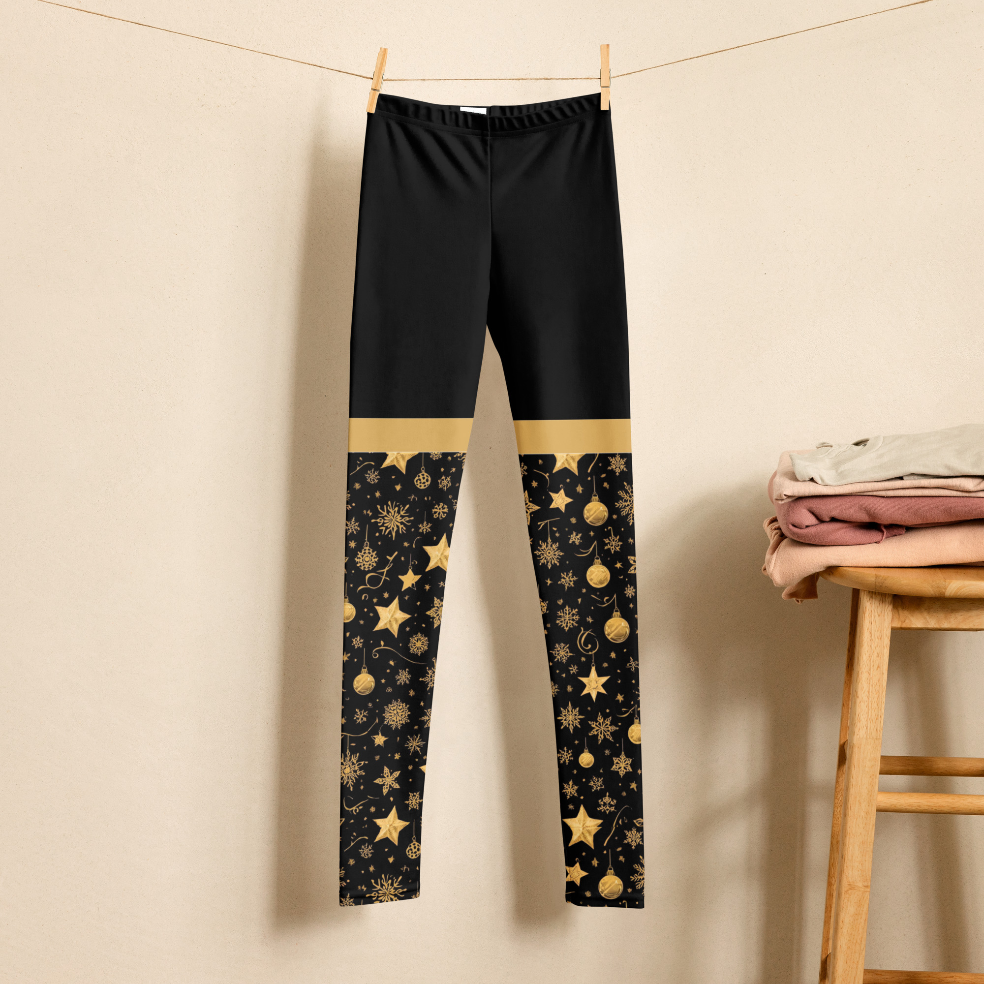 Golden Glam Holiday Youth Legging