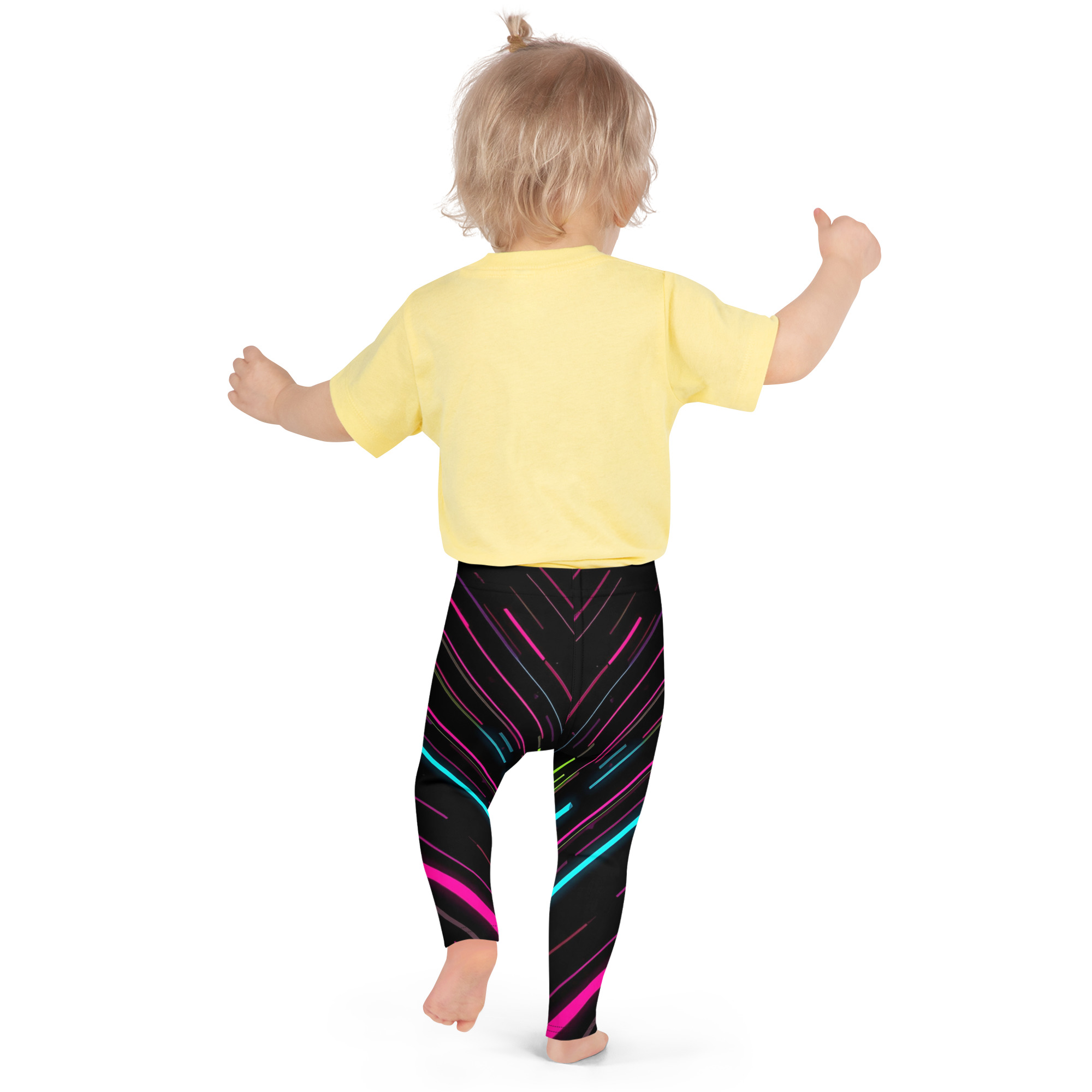 Dynamic Neon Lines Kids Legging