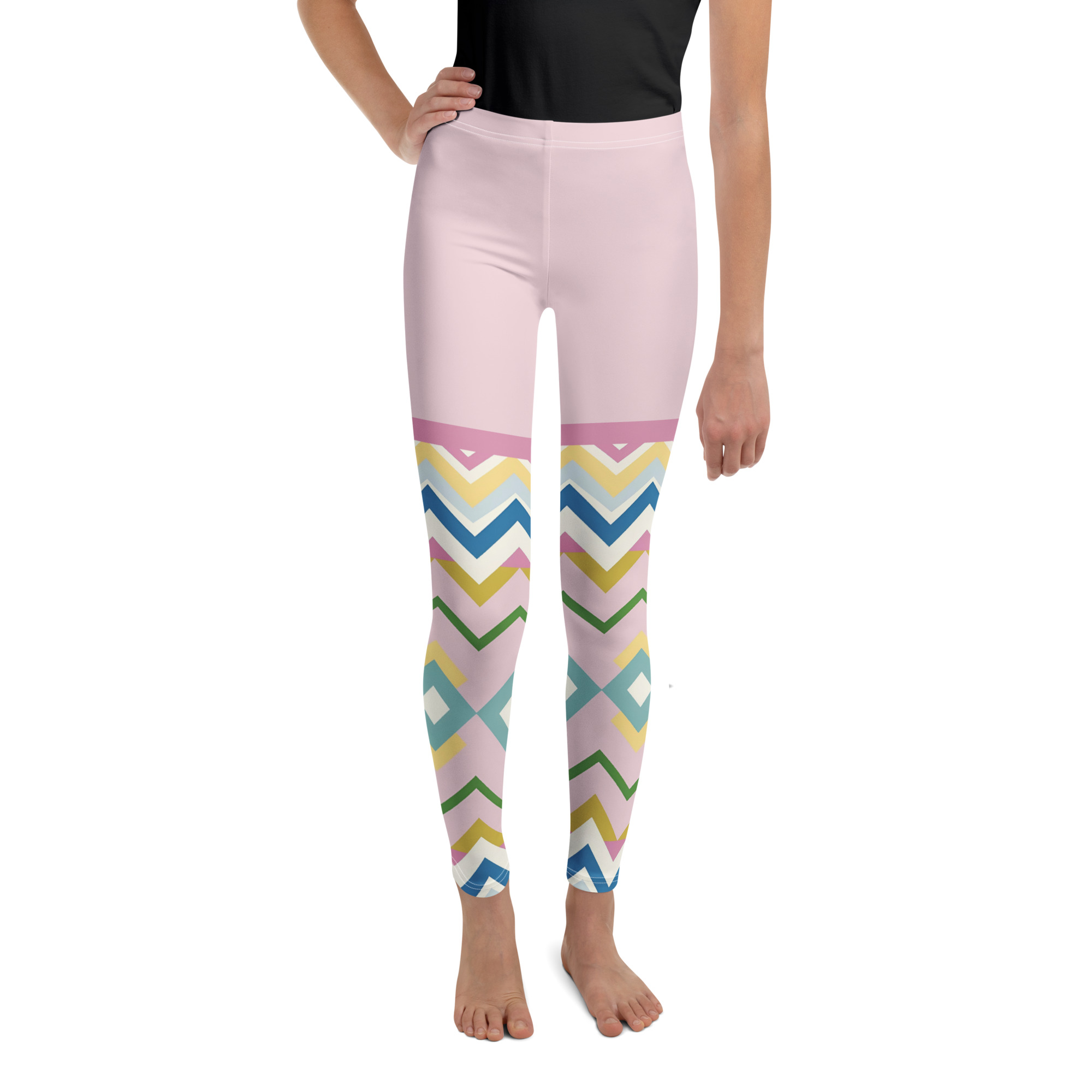 Geometric Youth Legging Pink