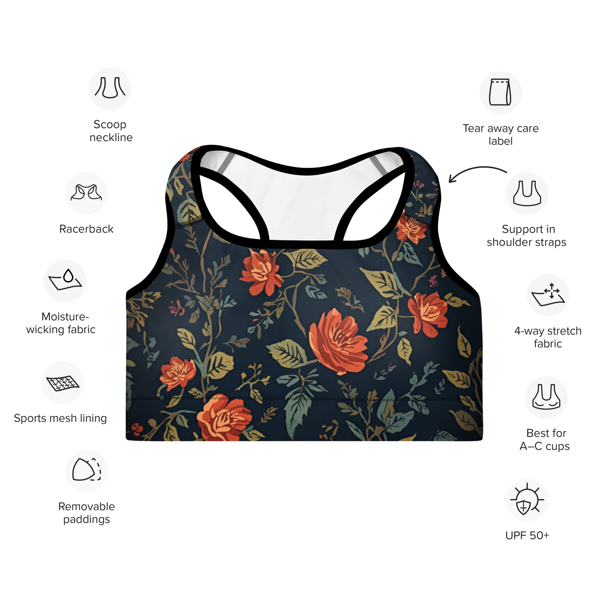 Roses Sports Bra
