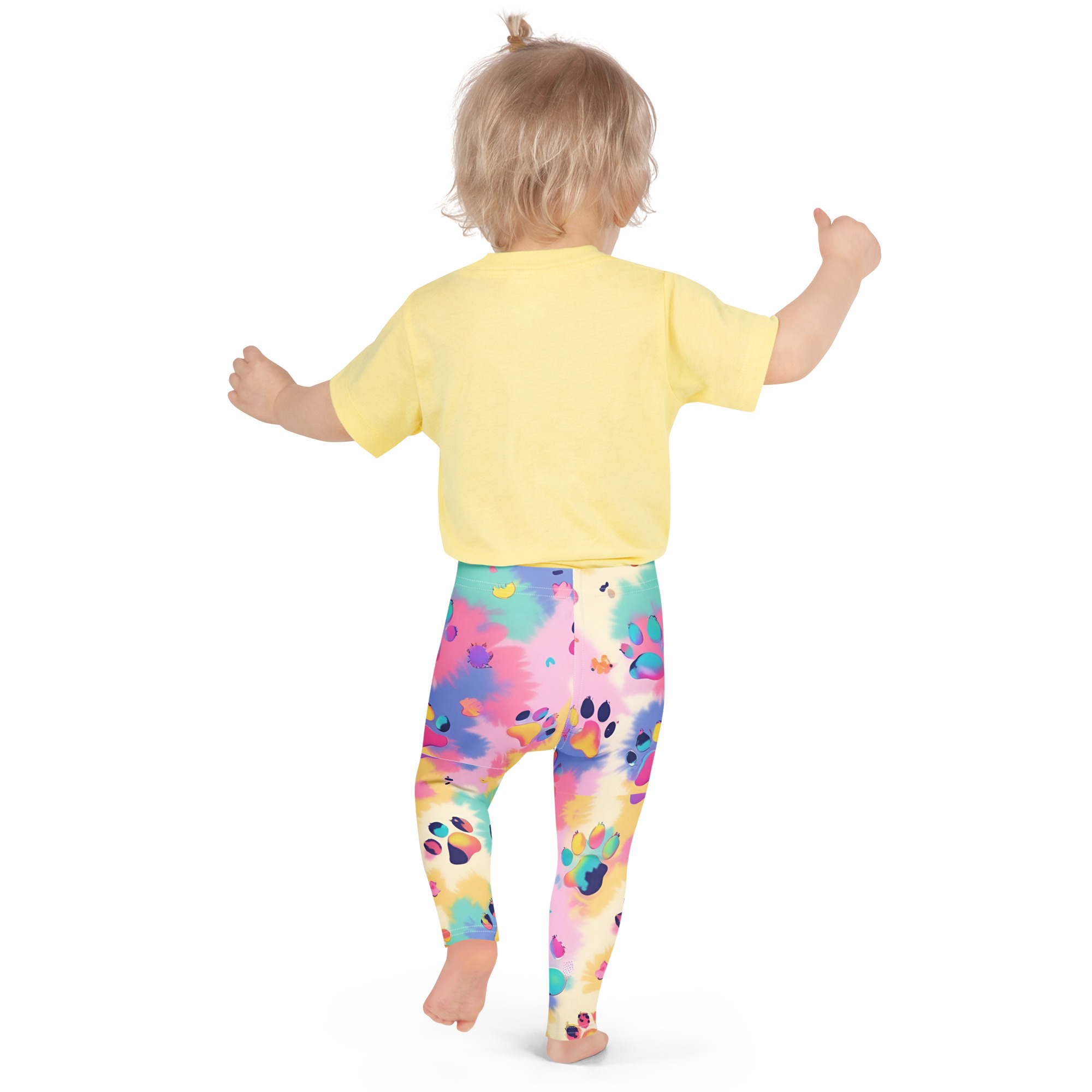 Colorful Tie Diy Paws Kids Legging