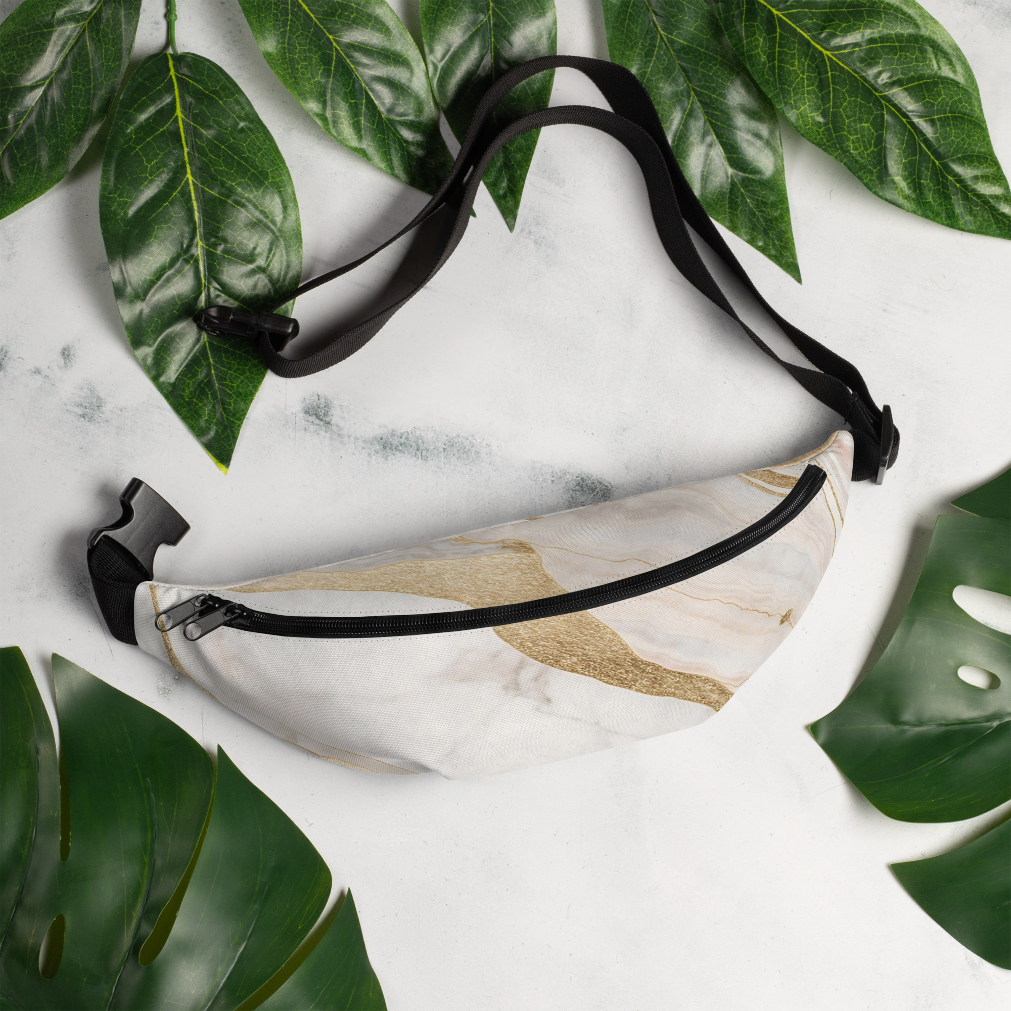 Marble Elegance Waist Pack