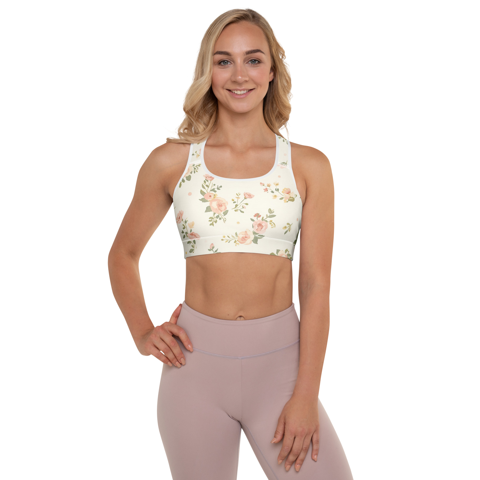 Delicate Flowers Sports Bra