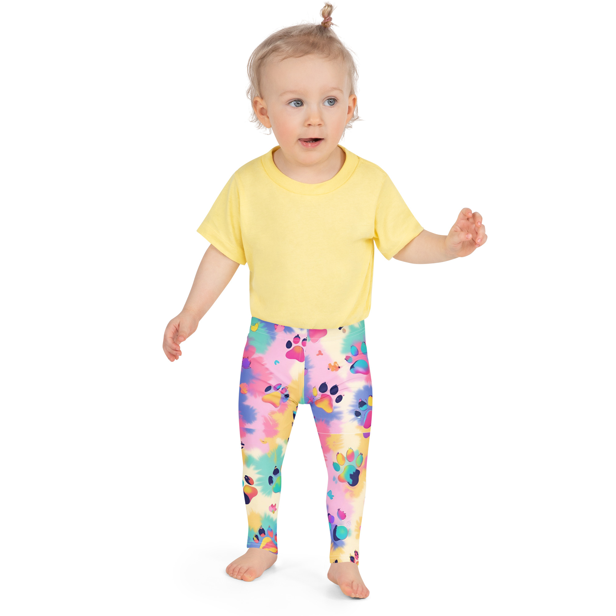 Colorful Tie Diy Paws Kids Legging