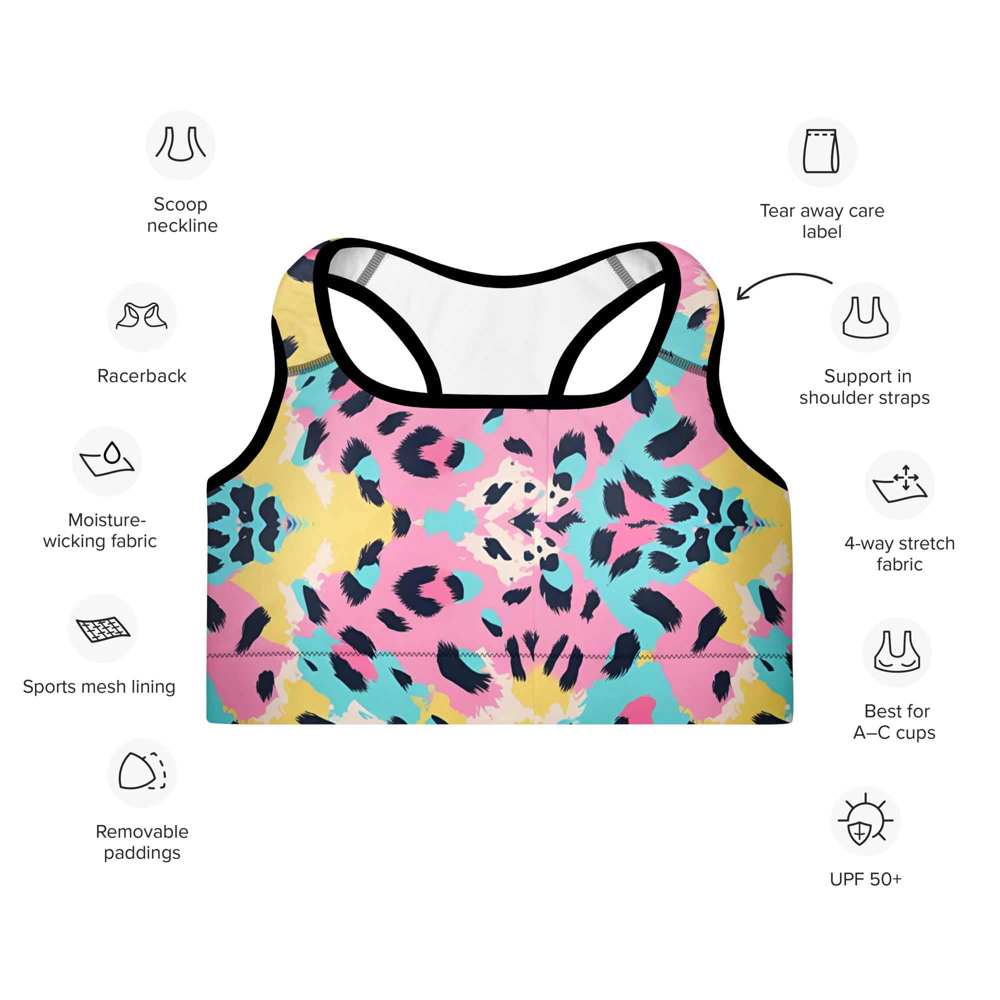 Tie Diy Leopard Sports Bra