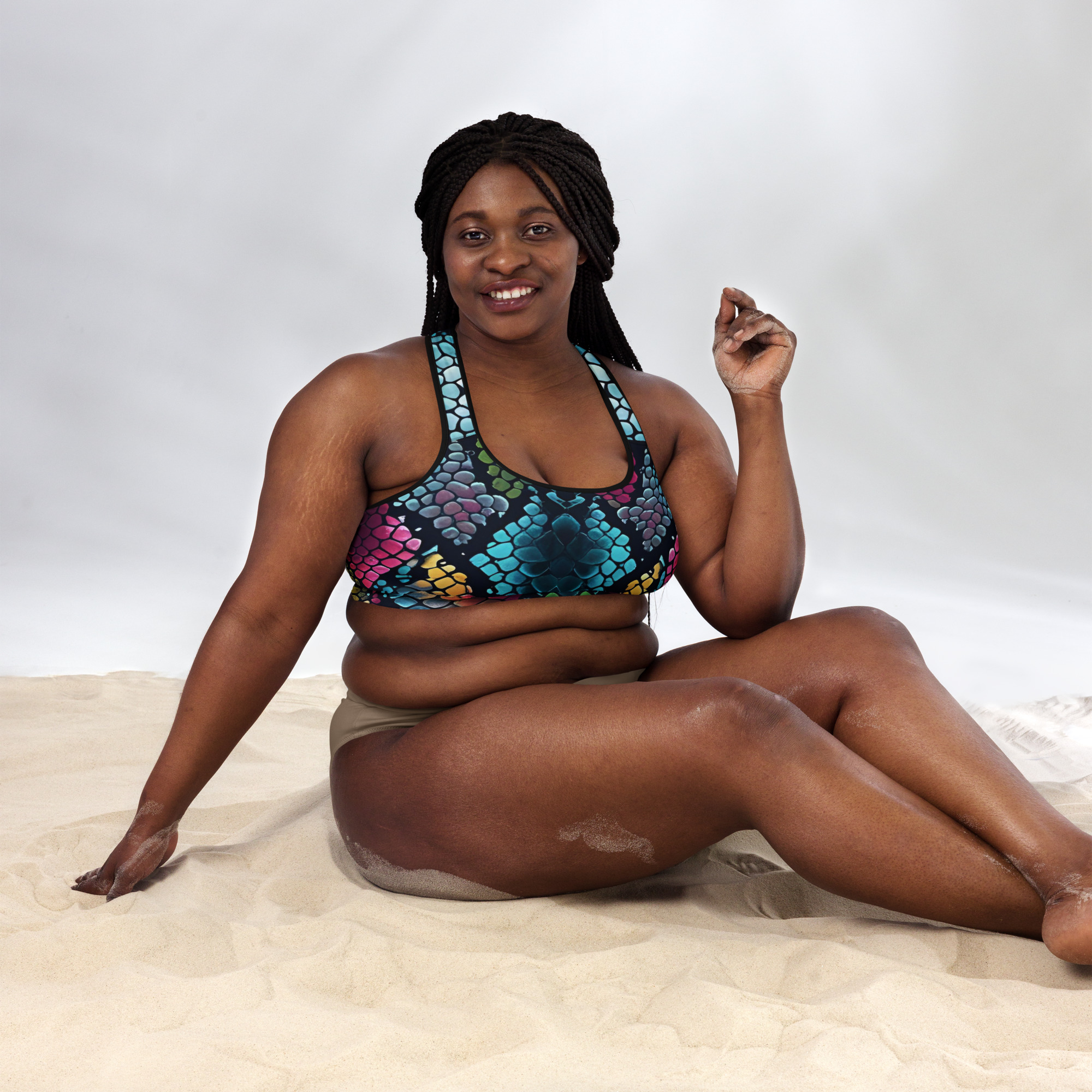 Colorful Snake Sports Bra