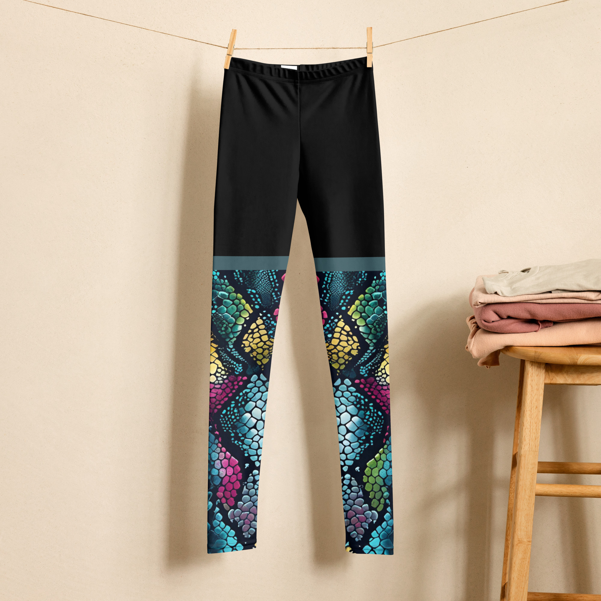 Colorful Snake Youth Legging