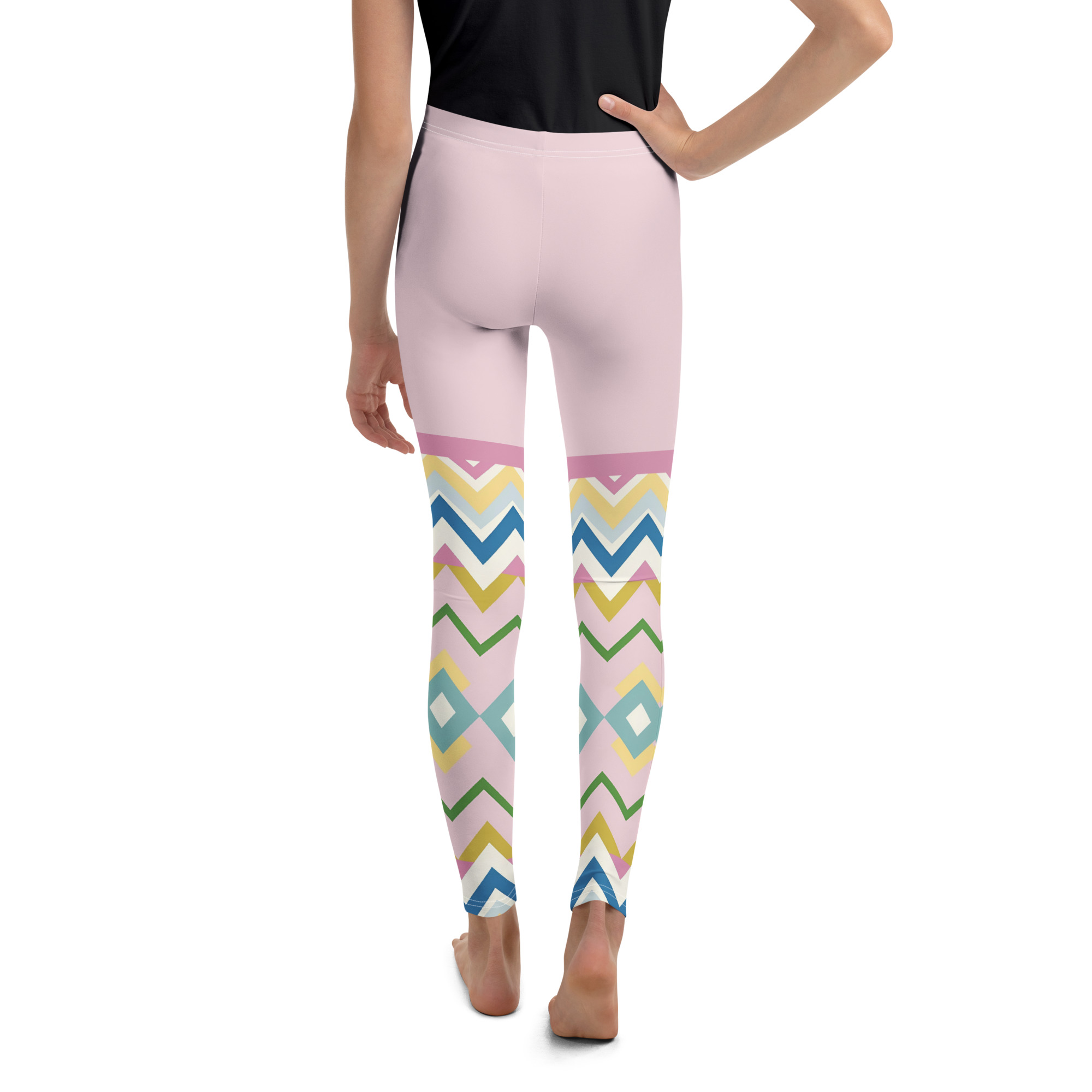 Geometric Youth Legging Pink