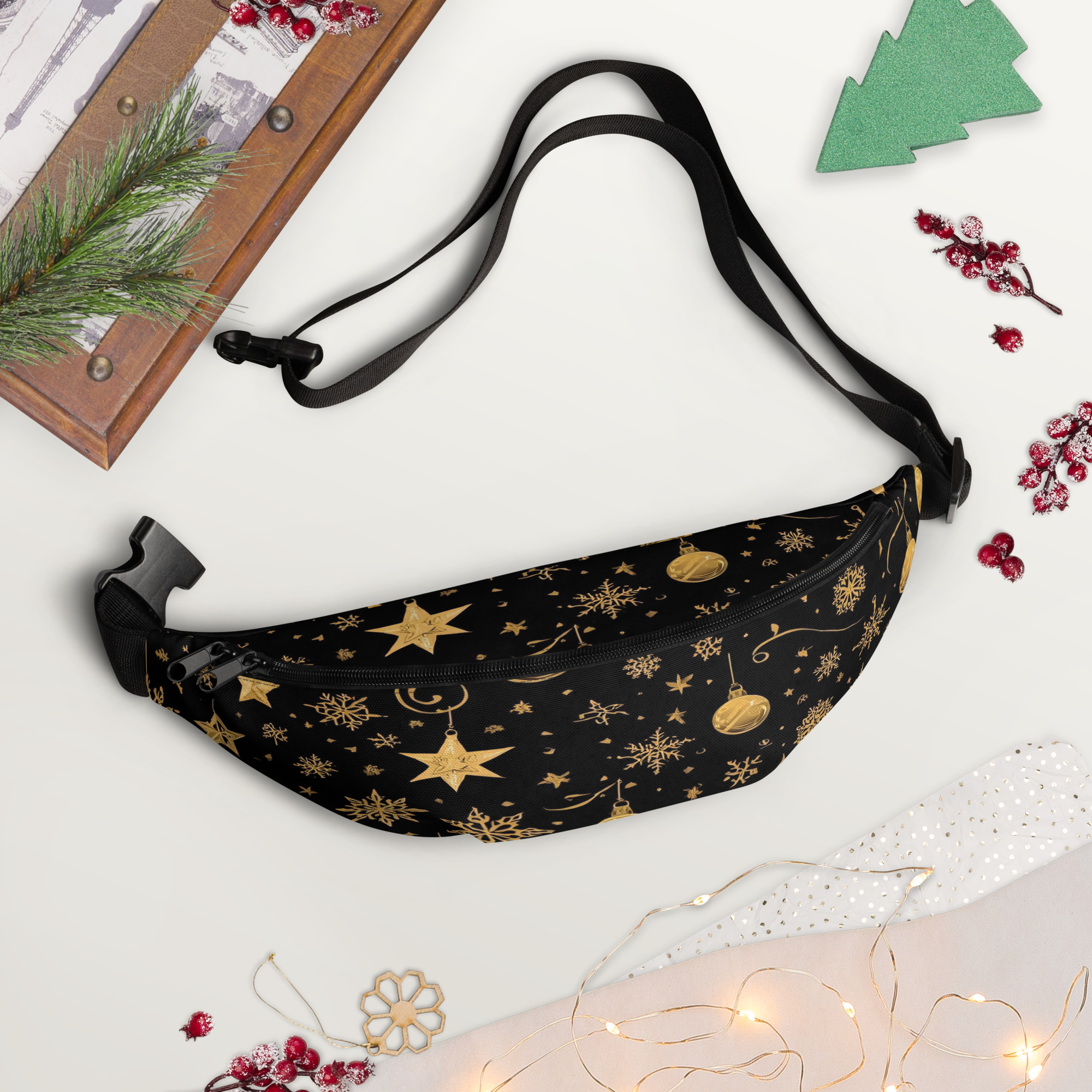 Golden Glam Holiday Waist Pack