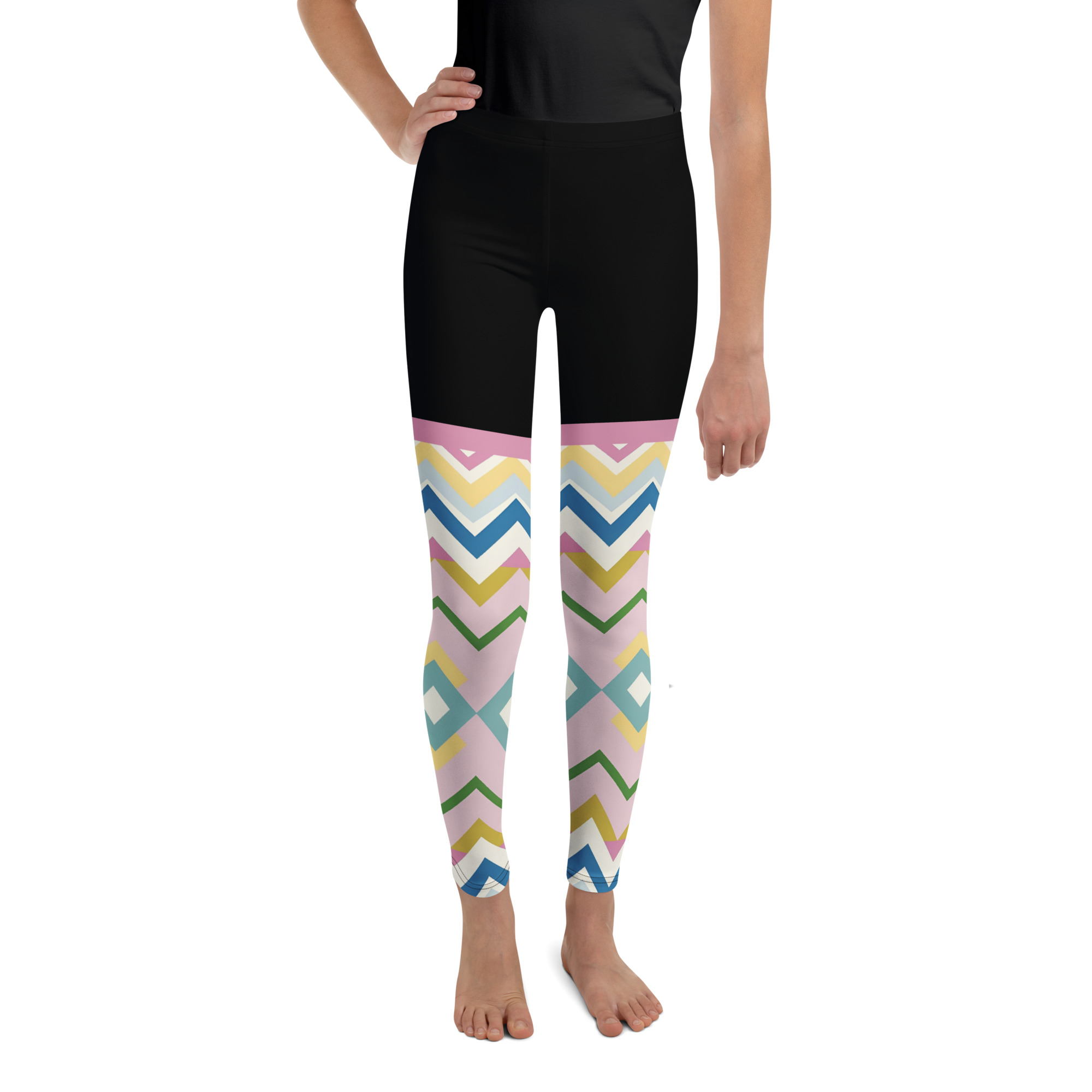Geometric Youth Legging Black