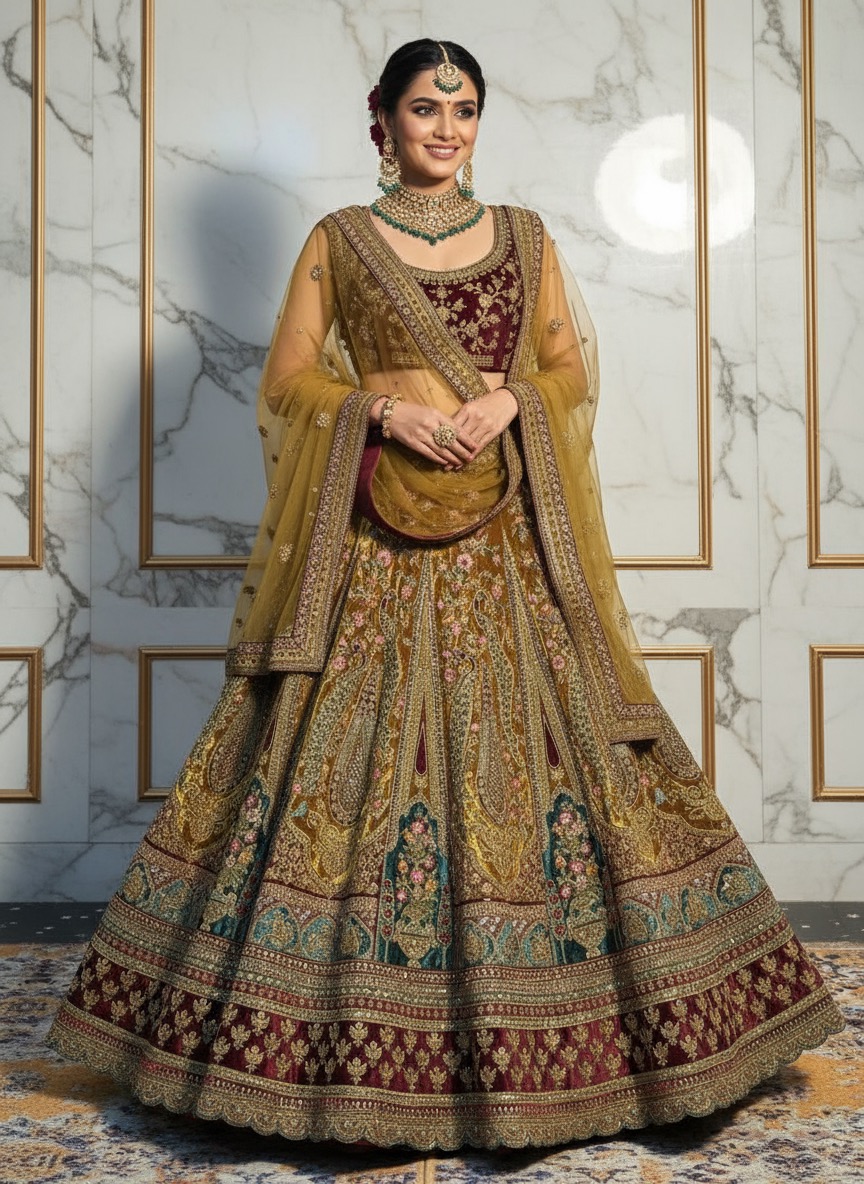 Embroidered Bridal Lehenga