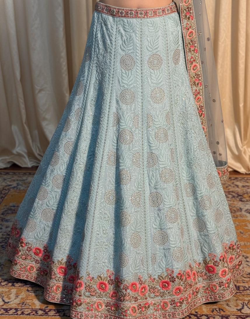 Elegant Embroidered Lehenga Set