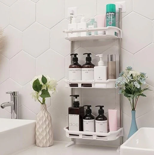 Adjustable 3-Tier Bathroom Shelf Organizer