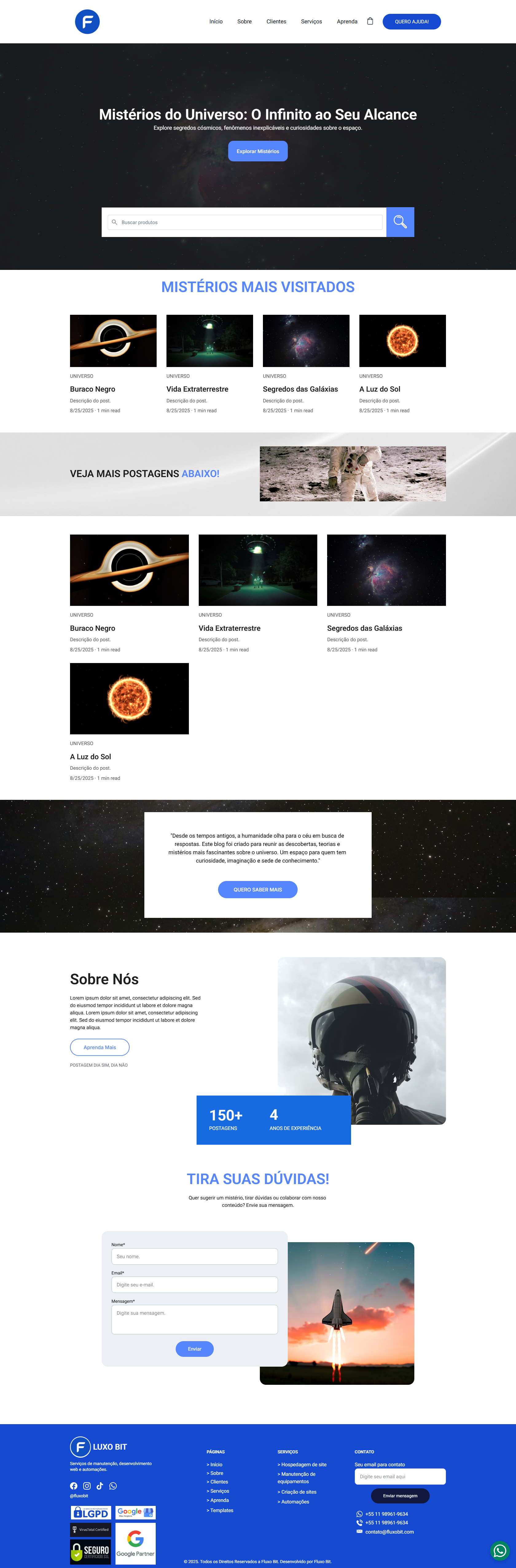 Template de Site de Blog