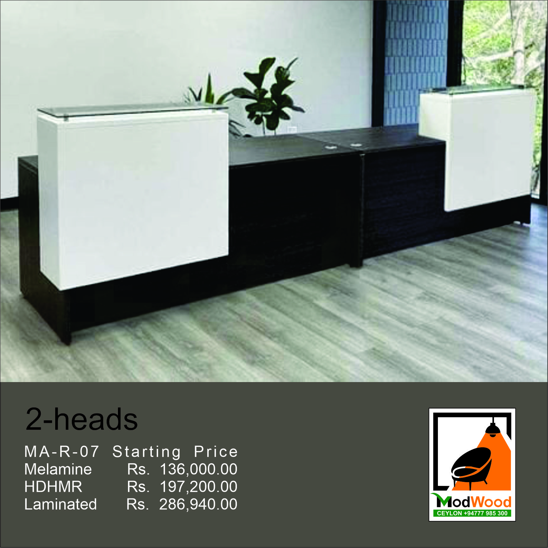 2-Heads Reception Desk