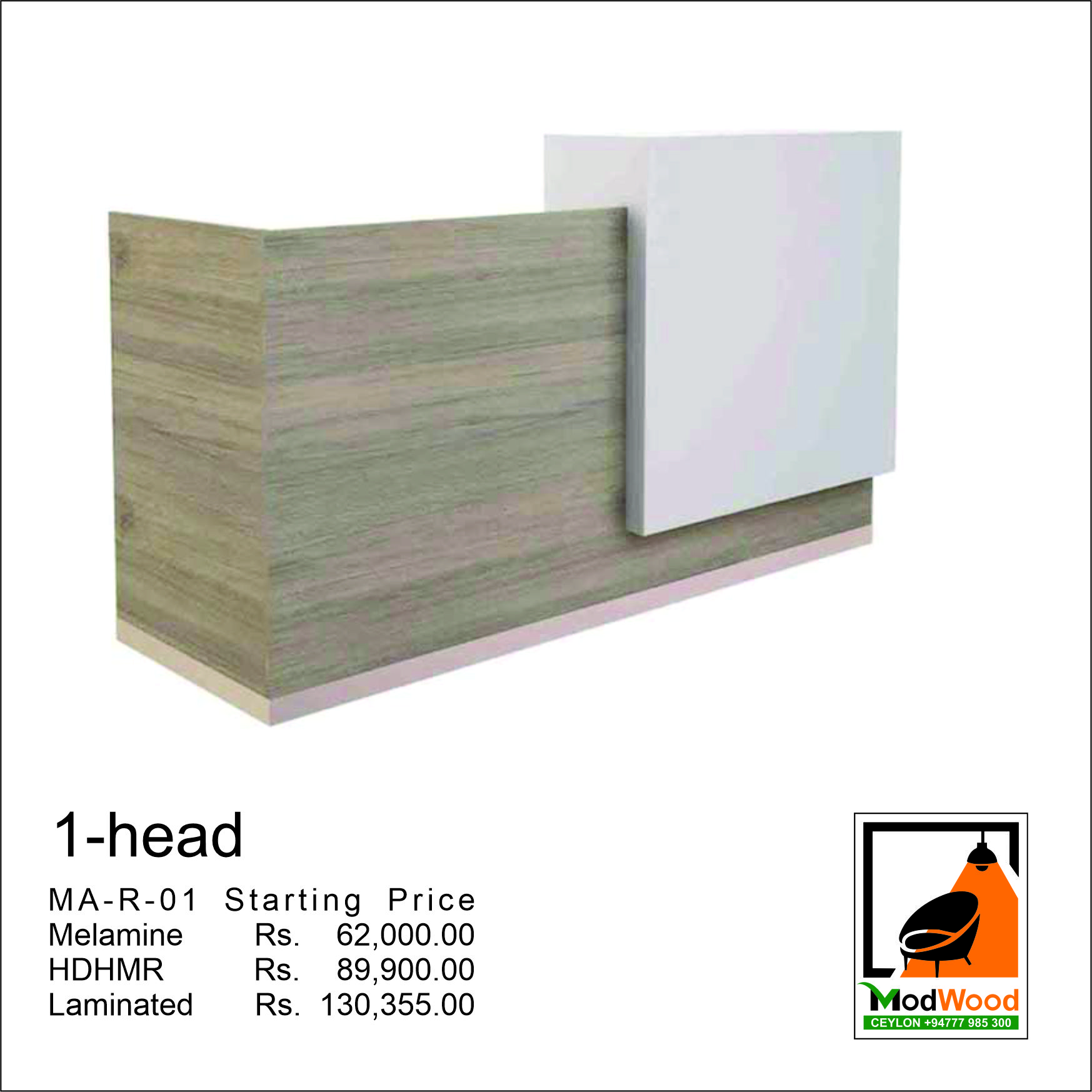 1-head Reception Desk