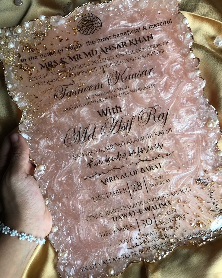 Resin Invitation Customized 