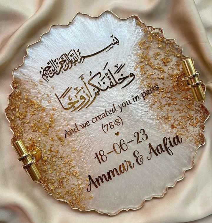 Resin Ring Platter with handles - Set B