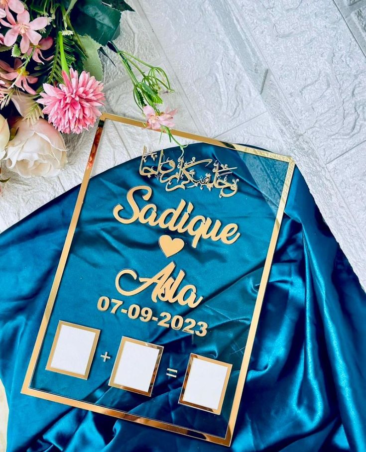 Acrylic frame Thumb Print Set-A