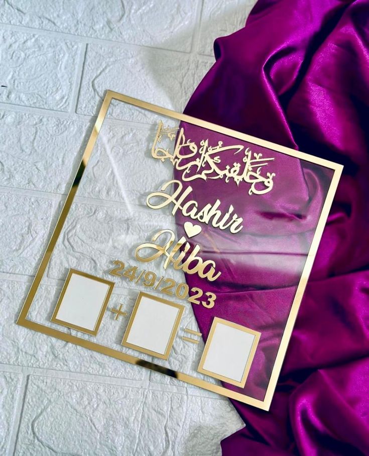 Acrylic frame Thumb Print Set-A