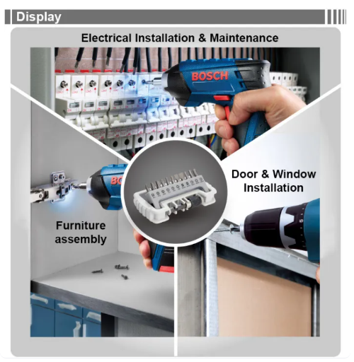 Bosch Compact 11+1 Screwdriver Bit Set With One Magnetic Extension 