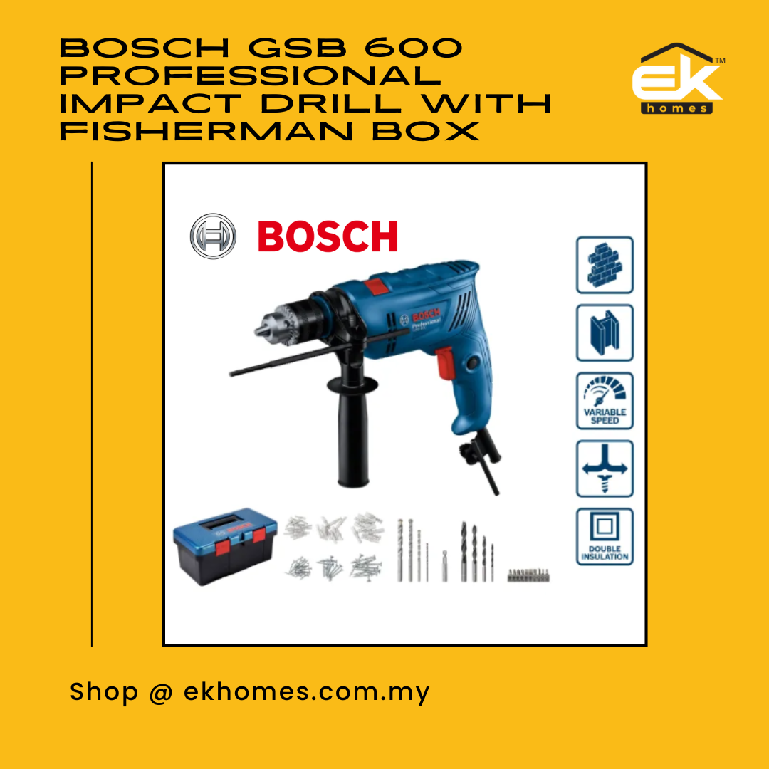 Bosch GSB 600 Professional Impact Drill With Fisherman Box
