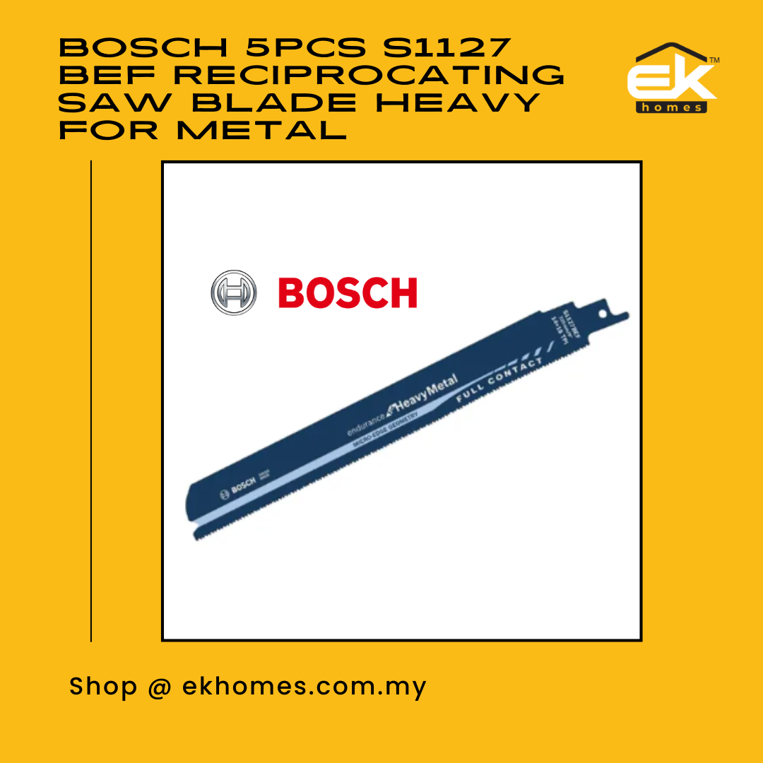 Bosch 5pcs S1127 BEF Reciprocating Saw Blade Heavy for Metal 