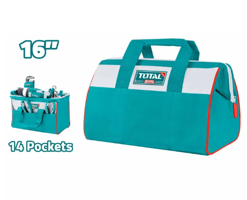 Total Tools Bag (13 inch, 16 inch), Designed w/ 6 Pockets and 14 Pockets respectively 