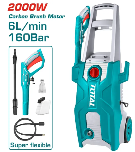 Total High-Pressure Pump (2000W,160Bar) with carbon brush motor + Auto Stop system 